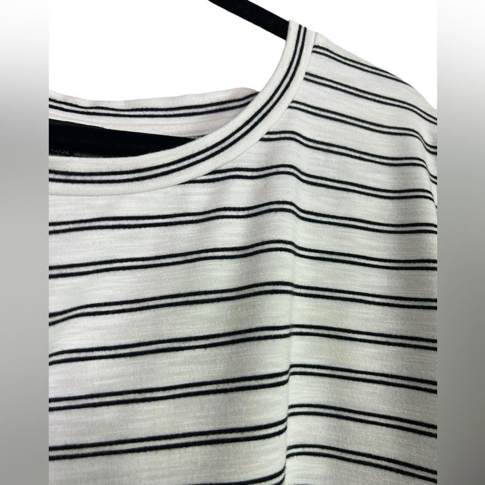 Designer Lane Bryant l Striped Chambray Ruffle Sleeve Top 22/24 3X Size 3XL / US 20-22 - 2 Thumbnail