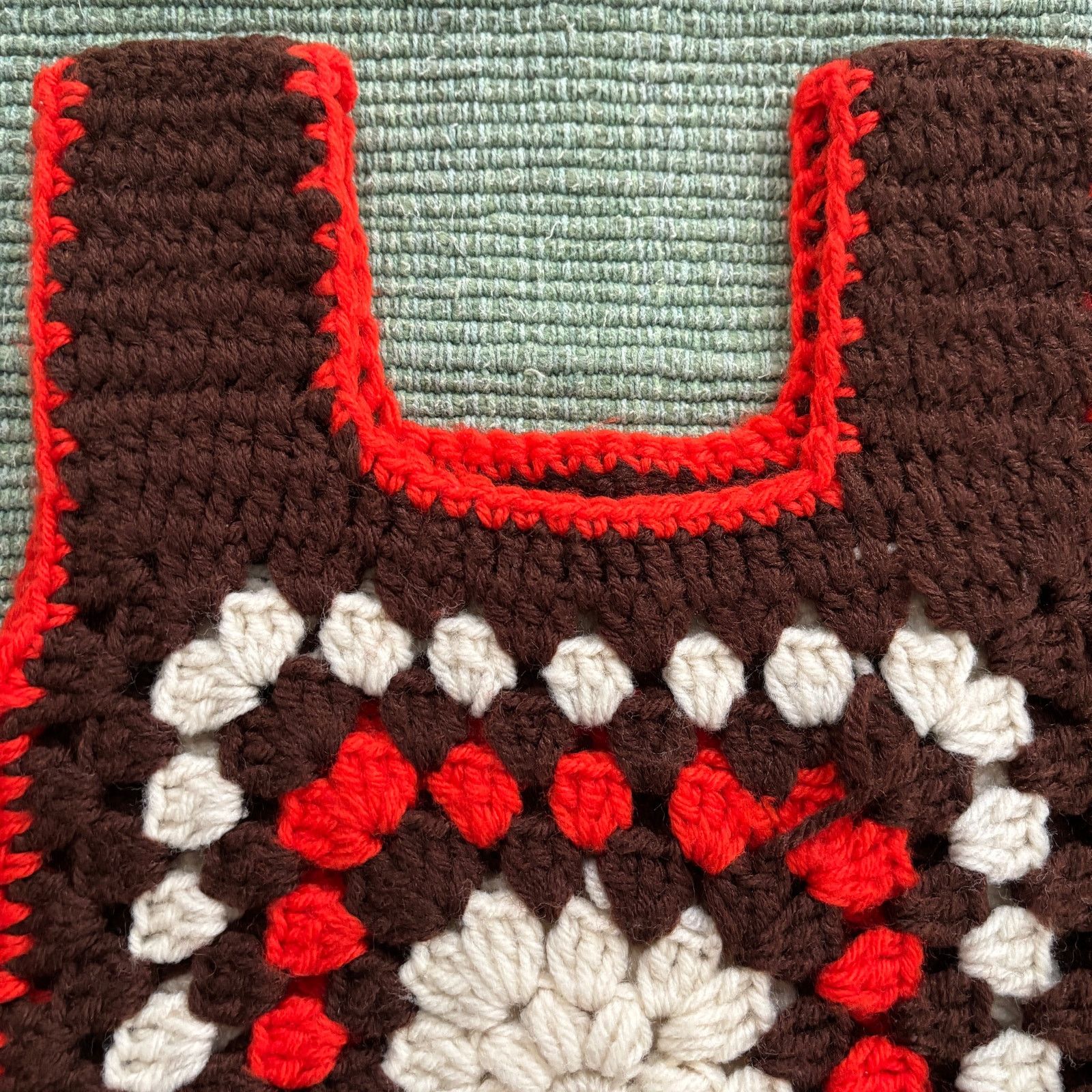 Vintage 1970s Vintage Knit Crochet Handmade Womens Tank Top Small Size S / US 4 / IT 40 - 2 Thumbnail
