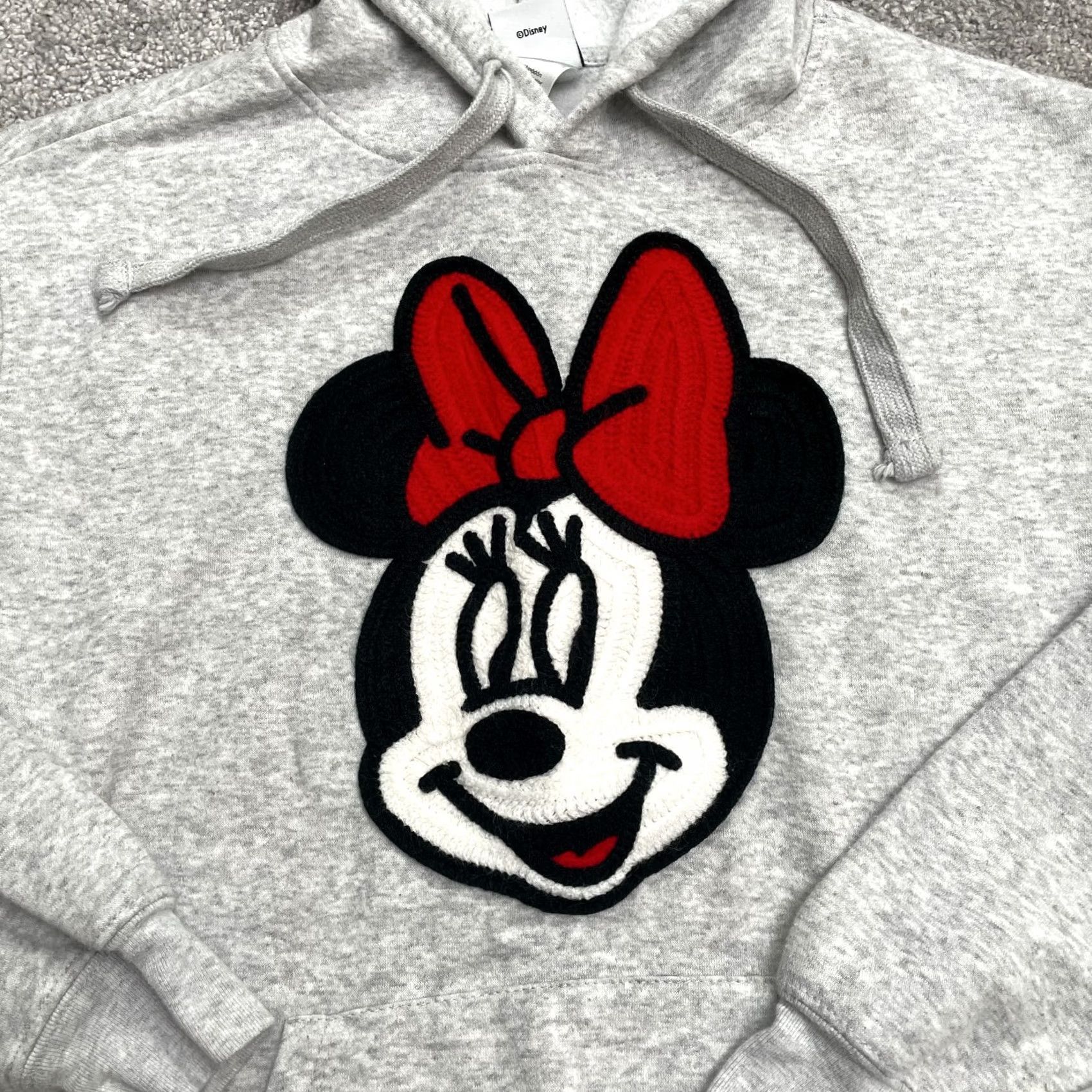 Disney Disney Minnie Mouse Womens Embroidered Hoodie Sweatshirt Small Gray Pullover Size S / US 4 / IT 40 - 3 Thumbnail