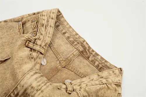 Japanese Brand × Jean Hip-hop trendy loose straight heavy washed distressed jeans Size US 32 / EU 48 - 4 Thumbnail