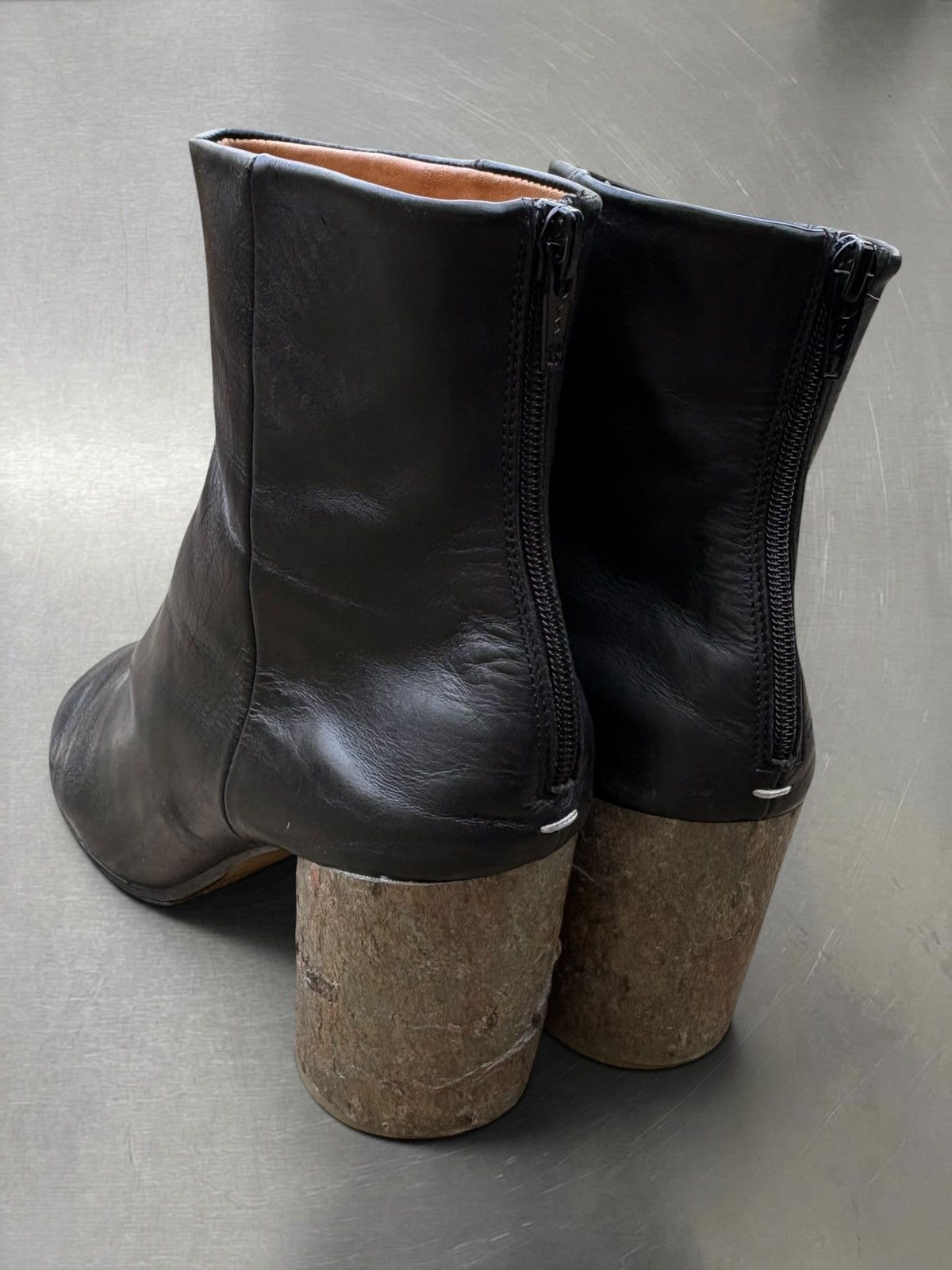 Maison Margiela Maison Margiela Leather Boots Black Textured Heel Size 37 Size US 7 / IT 37 - 8 Thumbnail