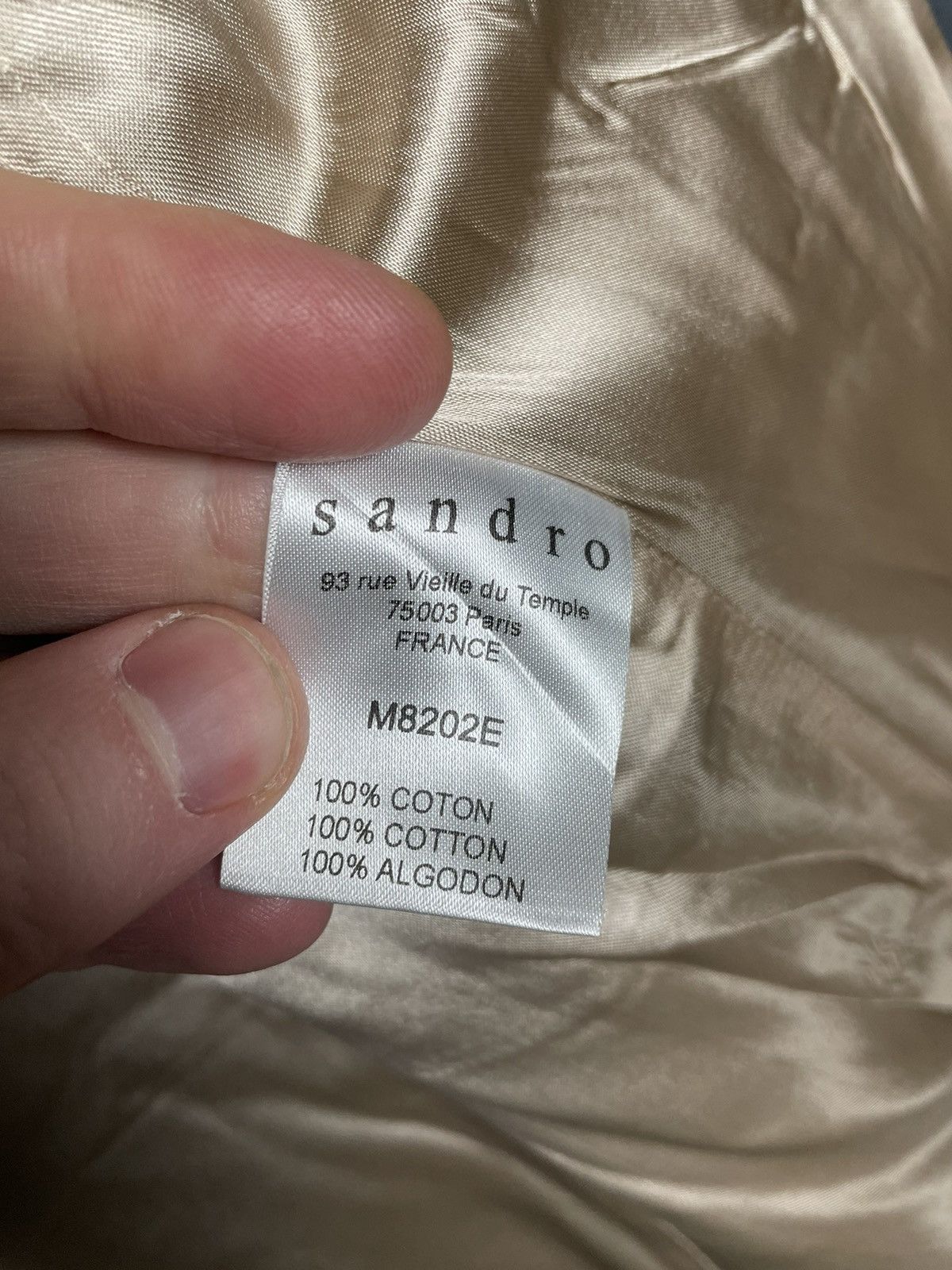 Sandro Sandro Blue Cotton Colarless Blazer Cape Coat Jacket Size XS / US 0-2 / IT 36-38 - 12 Thumbnail
