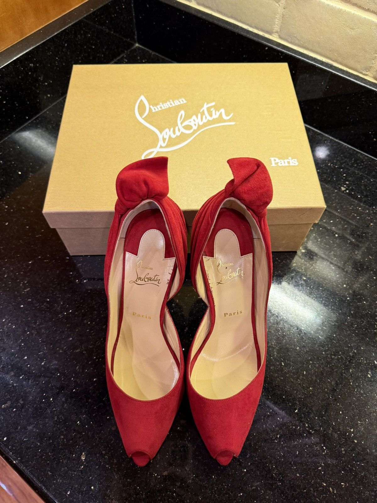 Christian Louboutin Suede Barbara 100 Pumps Size US 9.5 / IT 39.5 - 1 Thumbnail