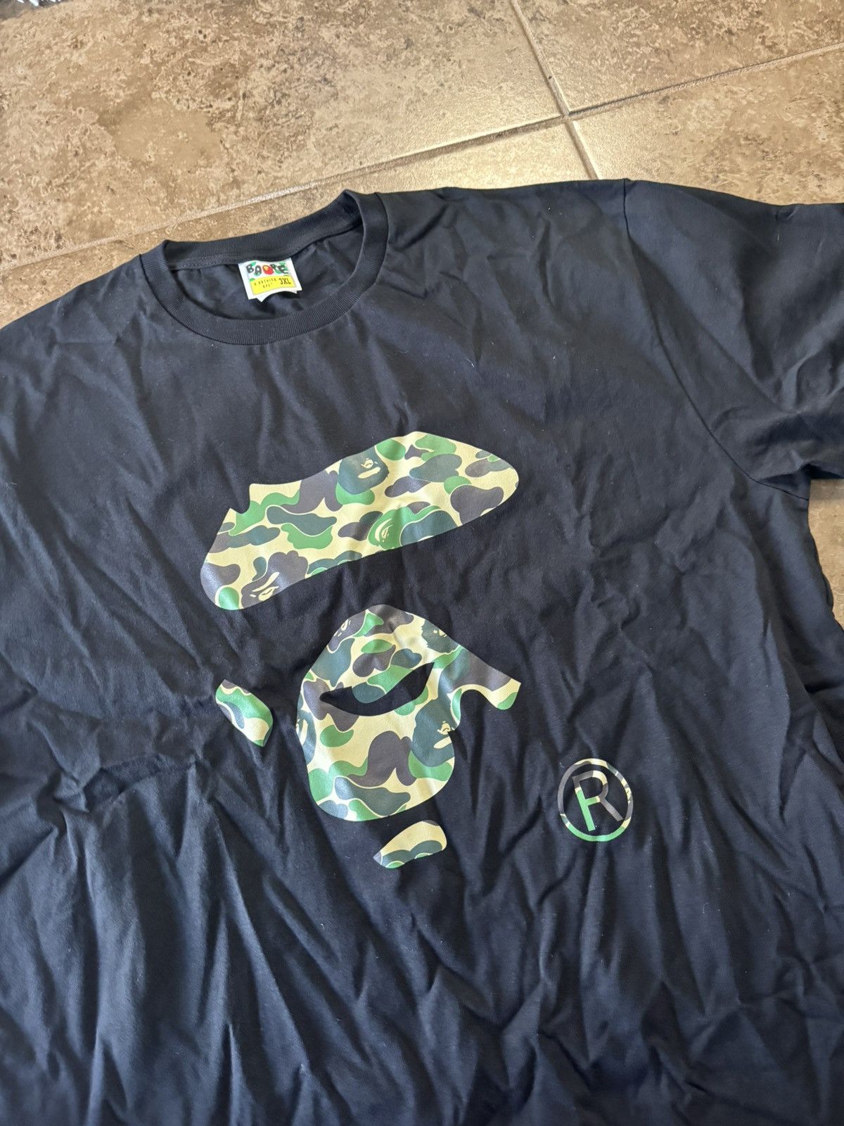 Bape BAPE ABC Camo Face Bathing Ape Tee Black Size US XXL / EU 58 / 5 - 3 Thumbnail
