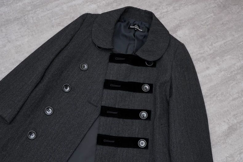 Comme des Garcons Comme des Garcons Double-breasted dark grey wool coat 100% Size S / US 4 / IT 40 - 4 Thumbnail