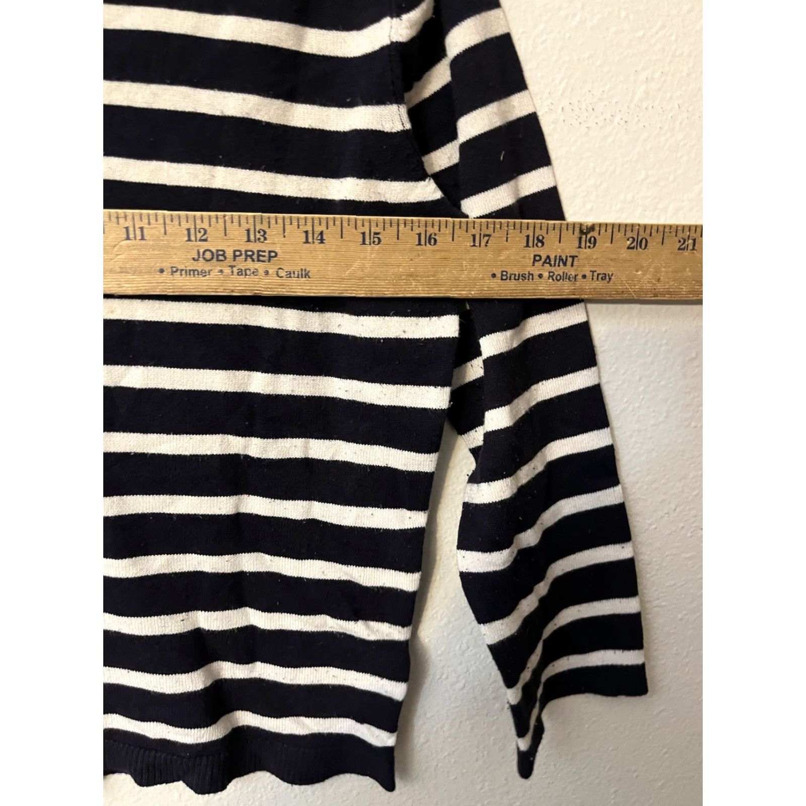 H&M H&M Women’s Black Striped Boat Neck Long Sleeve Pullover Sweater Small Size S / US 4 / IT 40 - 5 Thumbnail