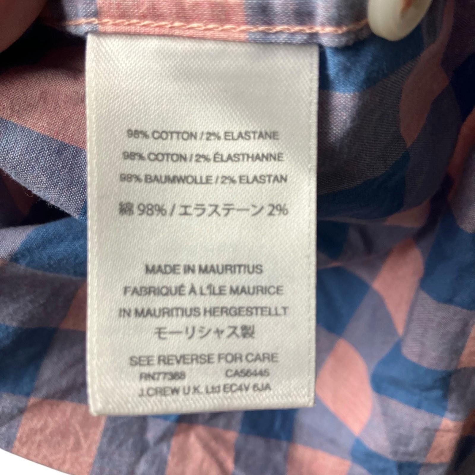 J.Crew J Crew Shirt Mens M Blue Slim Button Down Plaid Pink Check Size US M / EU 48-50 / 2 - 6 Thumbnail