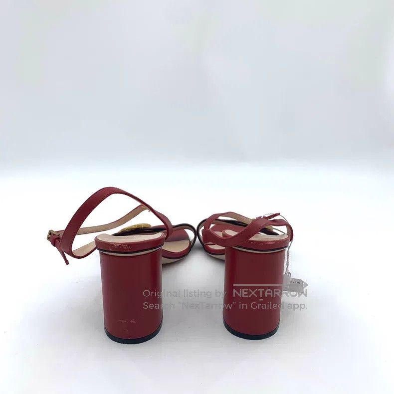 Gucci Gucci Dark red double G logo one-character buckle thick-he Size US 8.5 / IT 38.5 - 4 Thumbnail