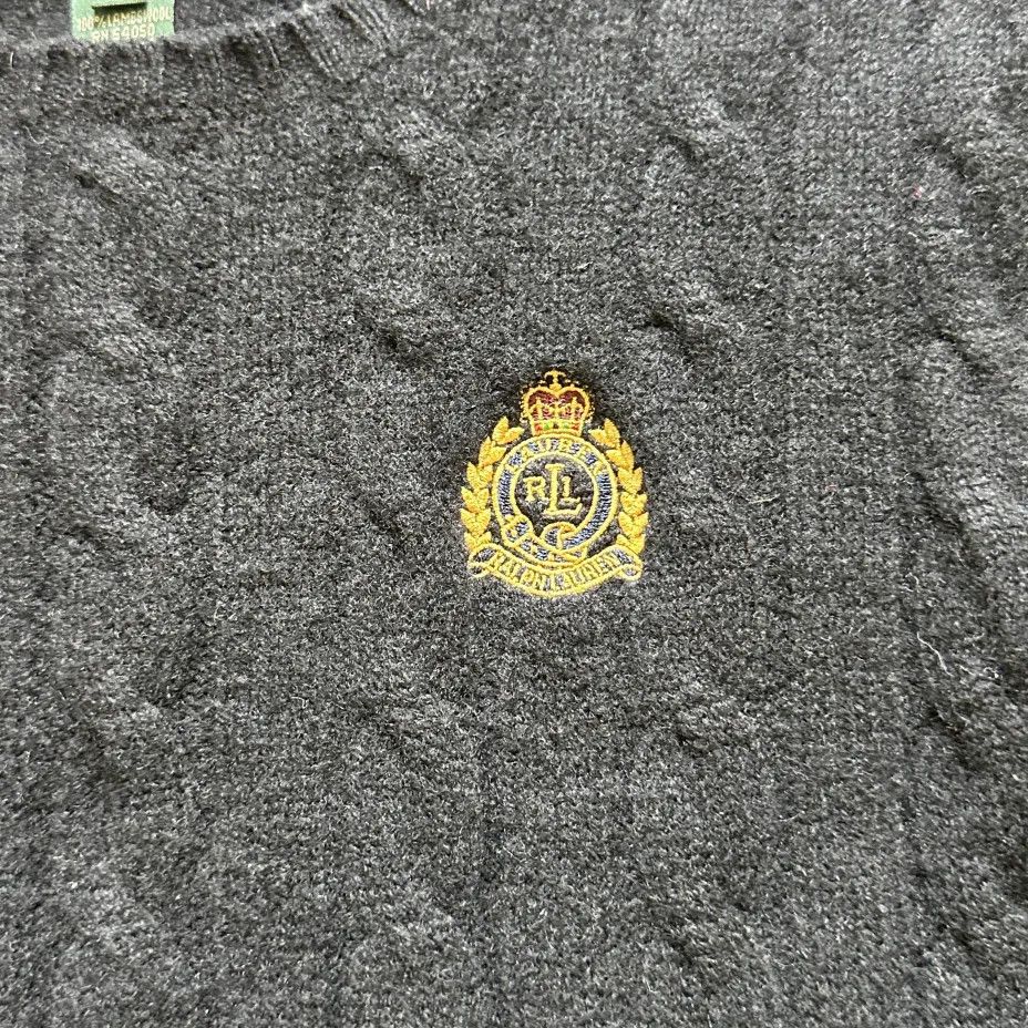 Lauren Ralph Lauren Vintage Lauren Ralph Lauren Cable Knit Crest Sweater Size M / US 6-8 / IT 42-44 - 3 Thumbnail