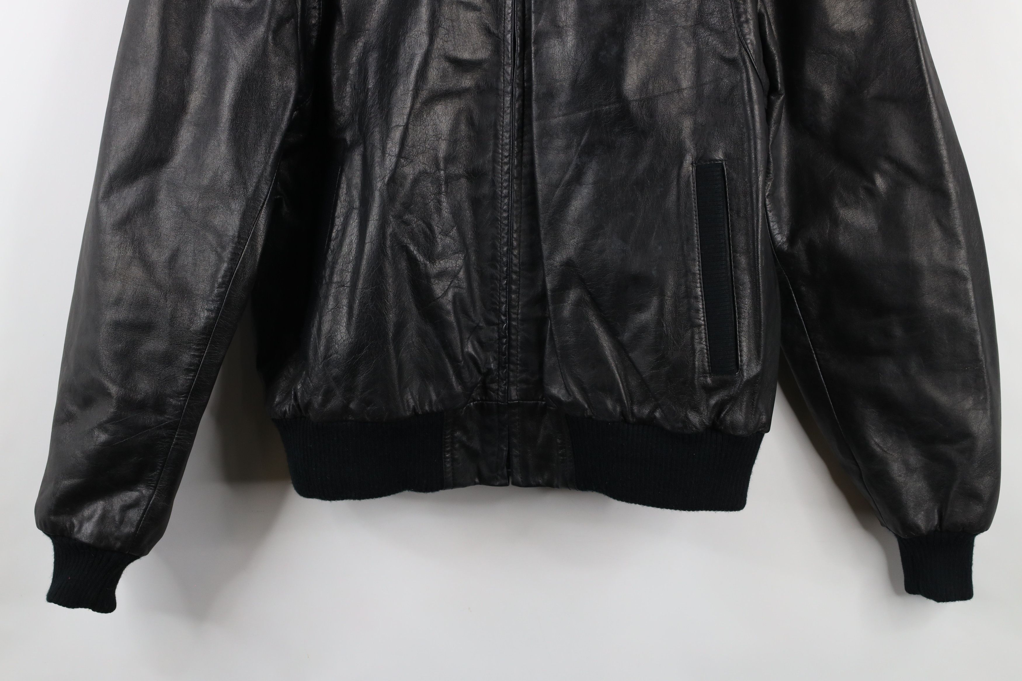 Vintage Vintage 70s 80s Streetwear Leather Cafe Racer Bomber Jacket Size US L / EU 52-54 / 3 - 3 Thumbnail