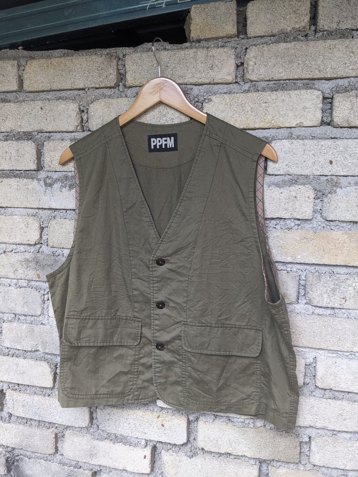 Japanese Brand PPFM VEST JACKET WITH 2 POCKET Size US L / EU 52-54 / 3 - 2 Thumbnail