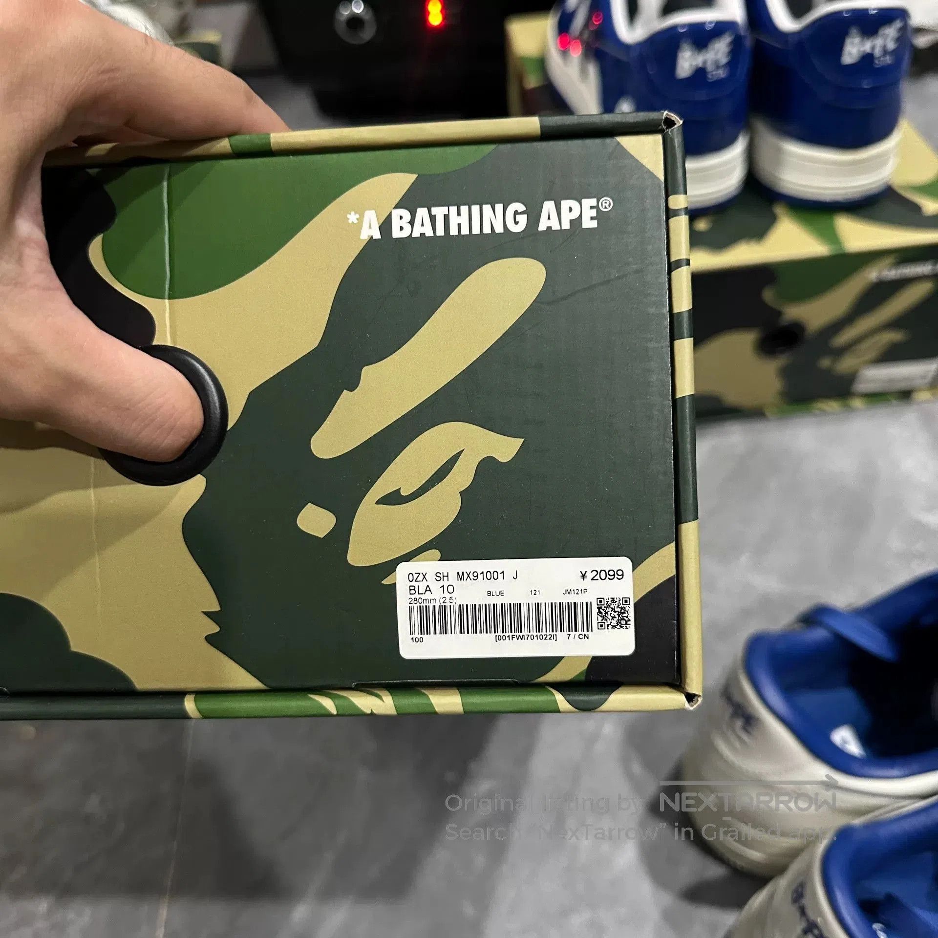 Bape BAPE STA Bapesta White Blue Sneakers. Size US 10 / EU 43 - 8 Thumbnail