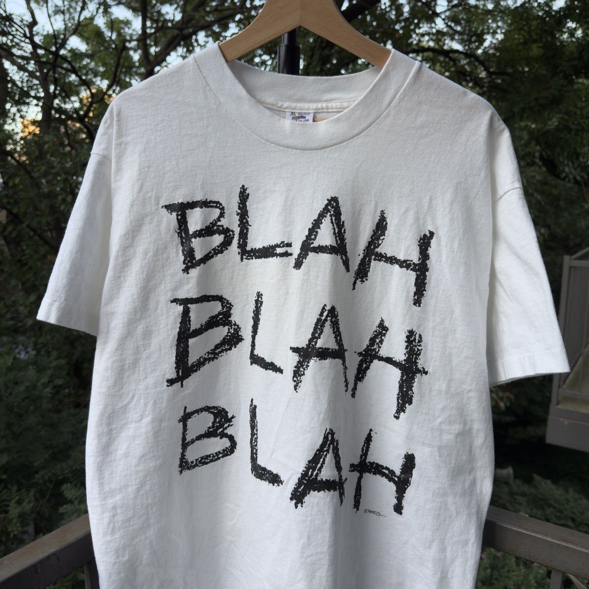 Vintage Blah Blah Blah Thrashed Faded Distressed Shirt ERD Grunge Size US XL / EU 56 / 4 - 2 Thumbnail