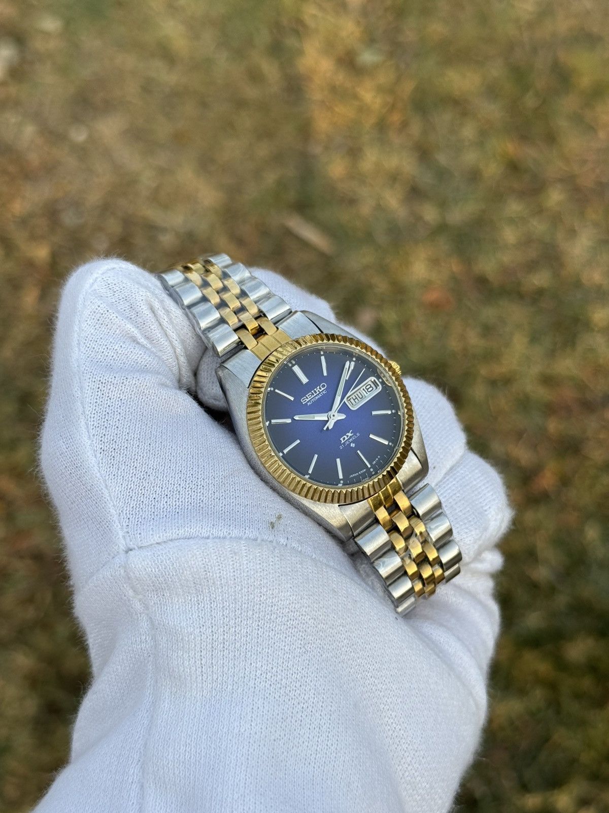 Seiko Seiko 5 DX Fluted Bezel Automatic 6309 Japanese mens Watch Size 36 - 22 Thumbnail