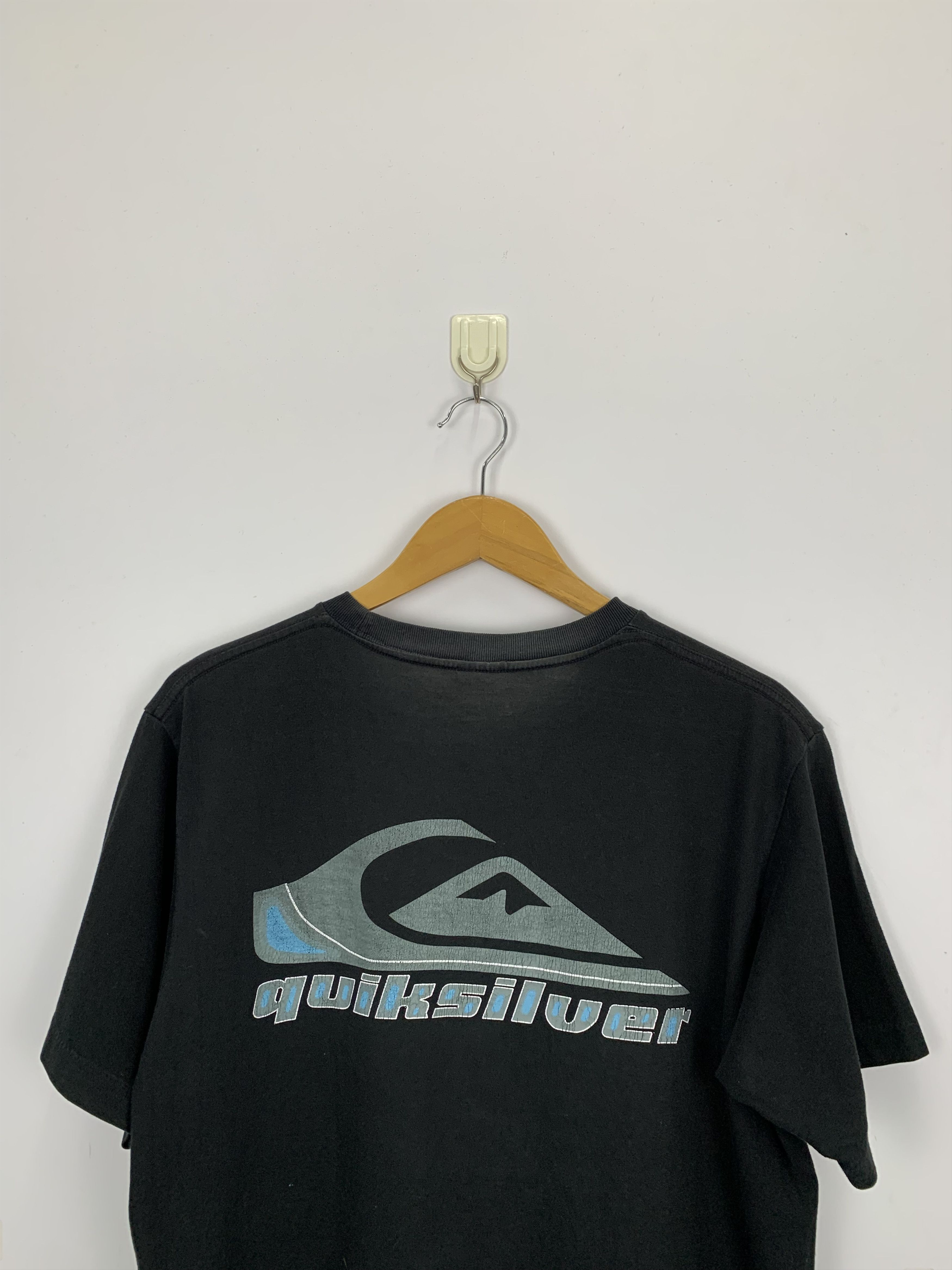 Quiksilver × Vintage Vintage 90s Quiksilver Black Tee TA0142 Size US M / EU 48-50 / 2 - 3 Thumbnail