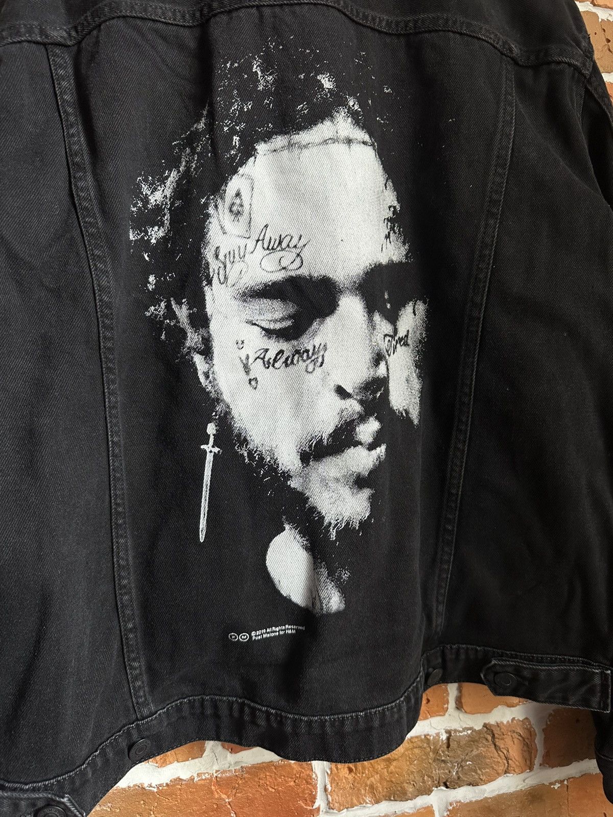 H&M Post Malone Denim Jacket Big Logo Y2K Size US L / EU 52-54 / 3 - 2 Thumbnail