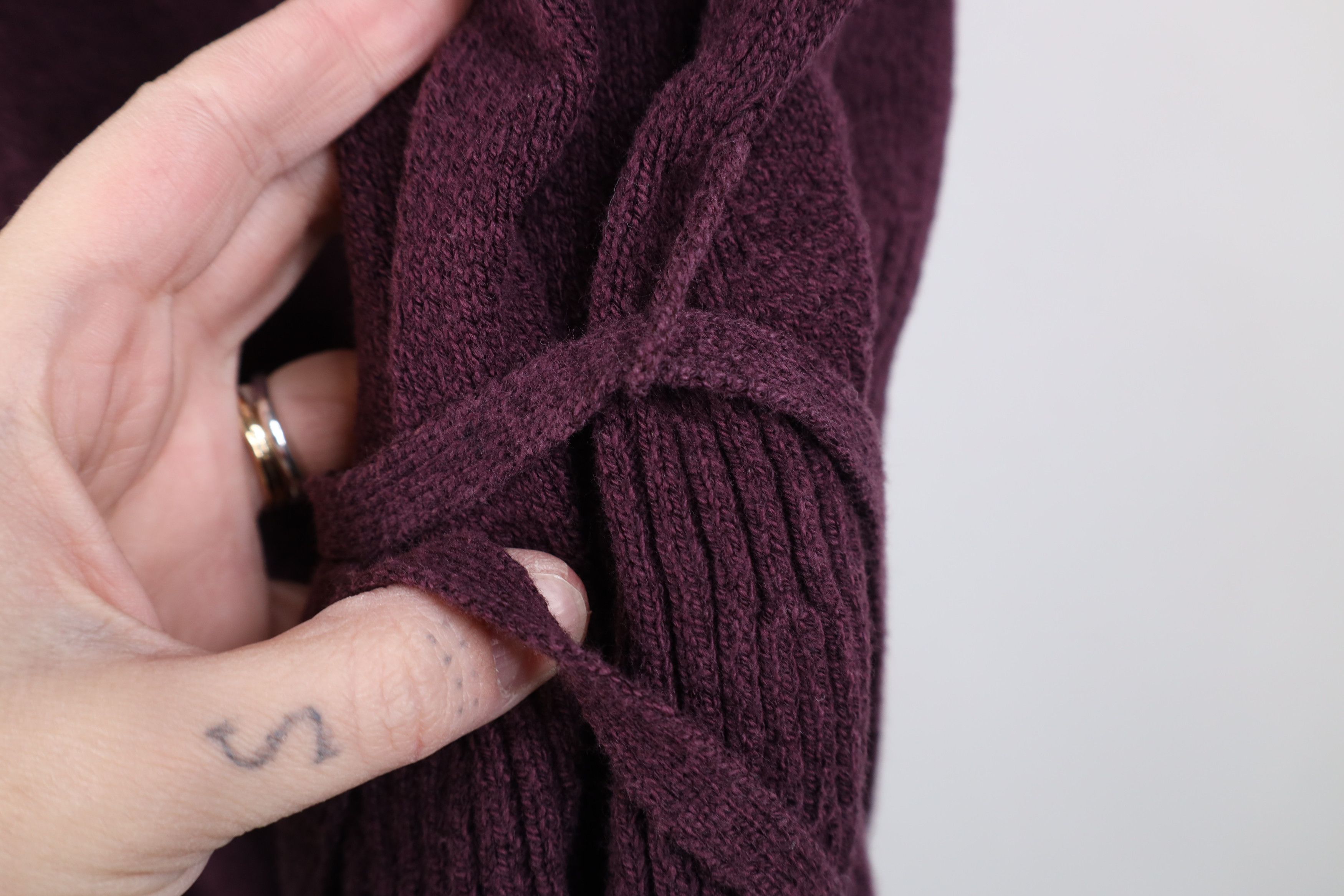 Gap Vintage Y2K Gap Knit Babydoll Tie Wrap Sweater Purple Size XL / US 12-14 / IT 48-50 - 5 Thumbnail