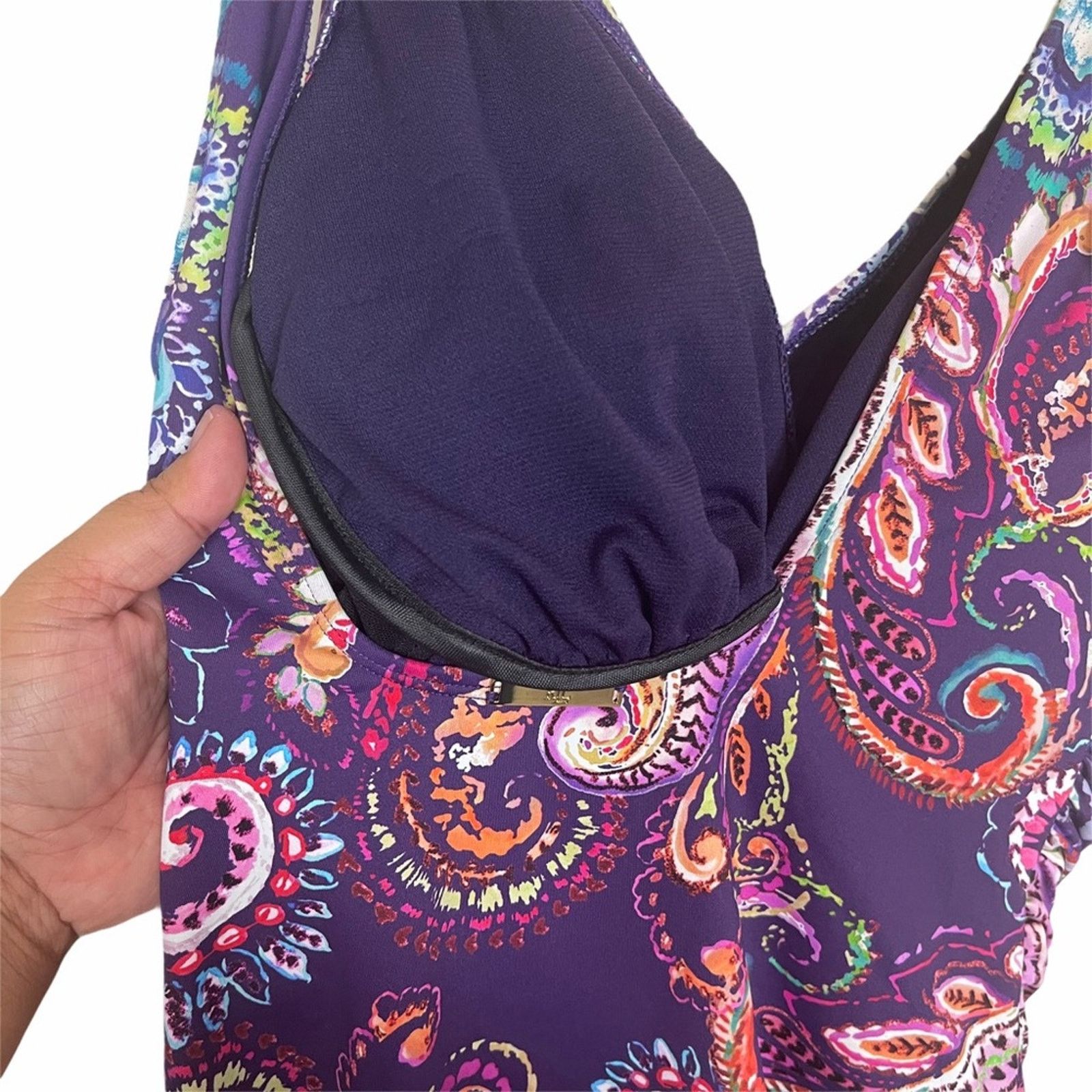 Lauren Ralph Lauren Lauren Ralph Lauren Captiva Paisley One-Piece 6 Size ONE SIZE - 7 Thumbnail