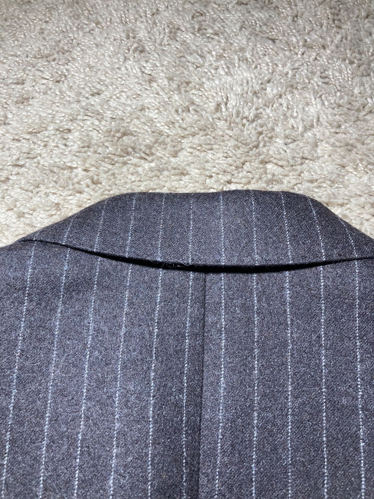 Celine New AW23 Celine Striped Carnaby 2B Jacket 48 Chocolate Hedi Size 48S - 15 Thumbnail