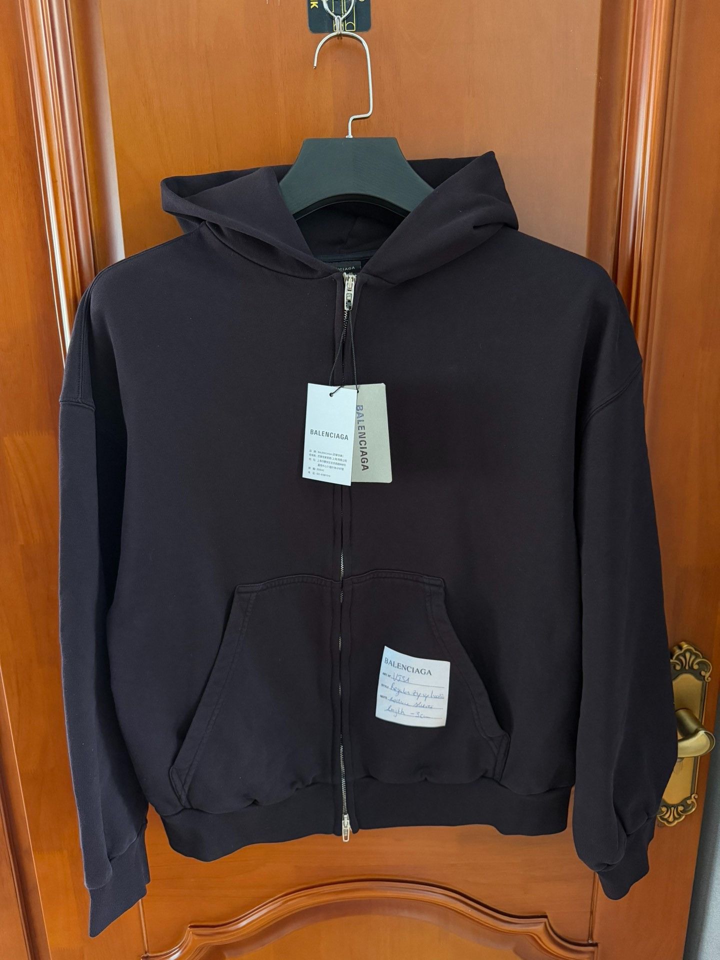 Balenciaga Balenciaga Sticky Note Logo Zip-Up Hoodie Size S Size US S / EU 44-46 / 1 - 1 Thumbnail
