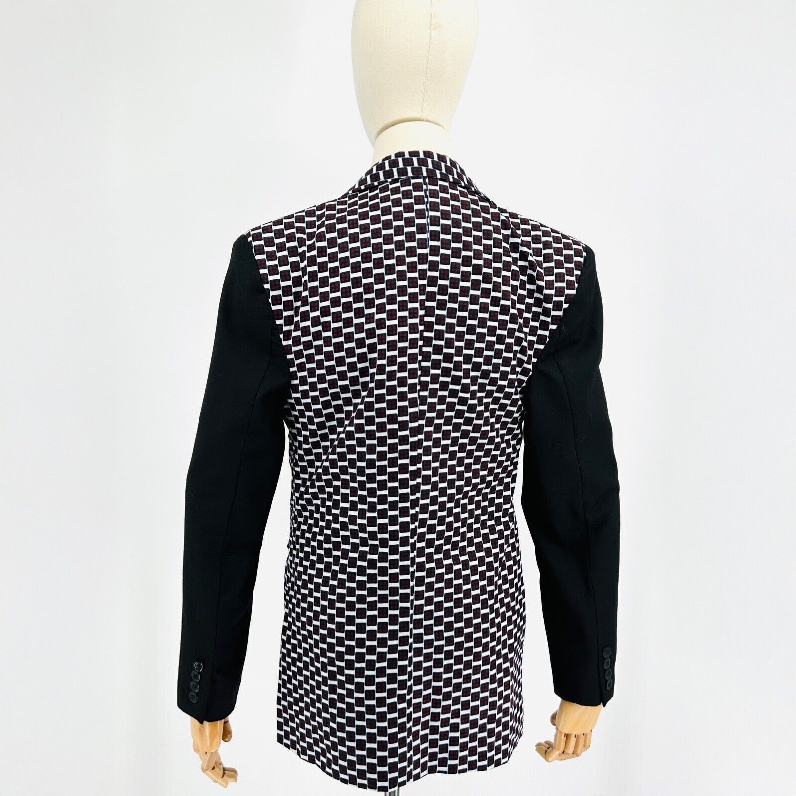 Handmade Handmade Cotton Black Ethnic African Print Blazer Jacket Size 34R - 6 Thumbnail