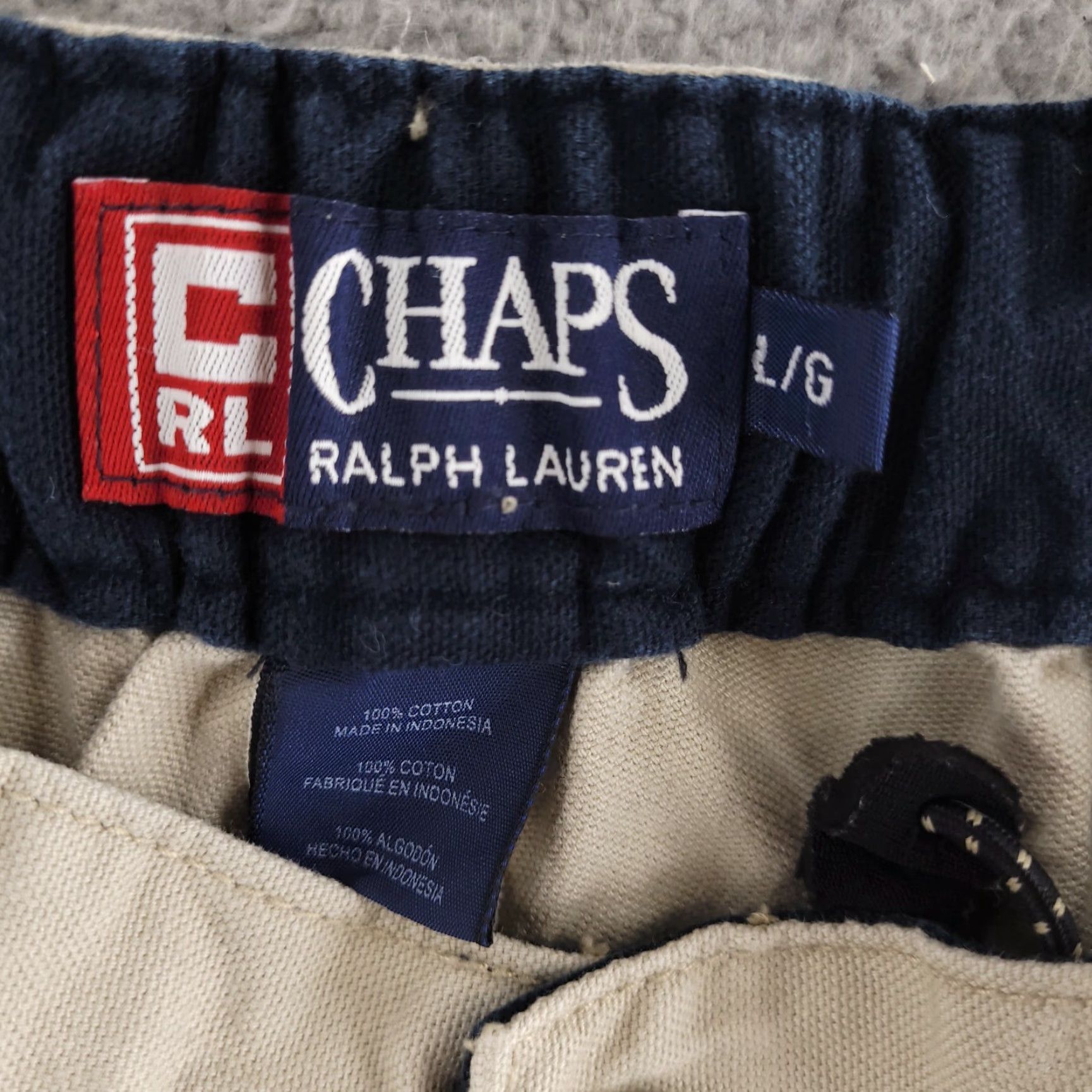 Chaps VINTAGE Chaps Cargo Shorts Mens Large Beige Canvas Baggy Workwear Size US 33 - 3 Thumbnail