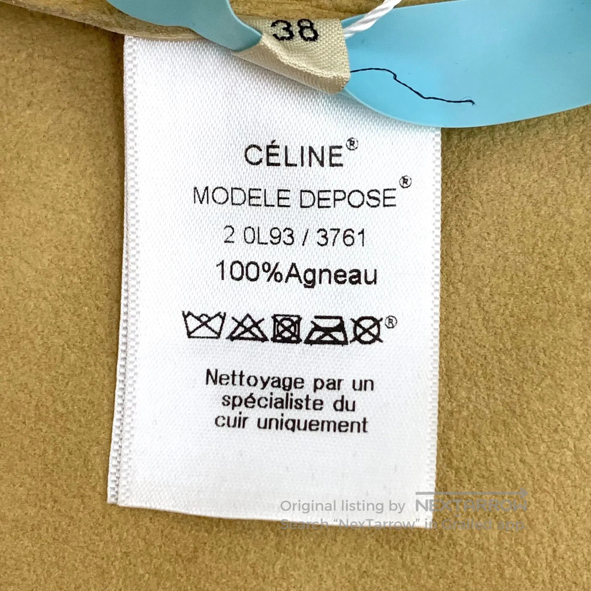 Celine CELINE Light Yellow Sheepskin Back Zipper Design Round Nec Size XS / US 0-2 / IT 36-38 - 7 Thumbnail