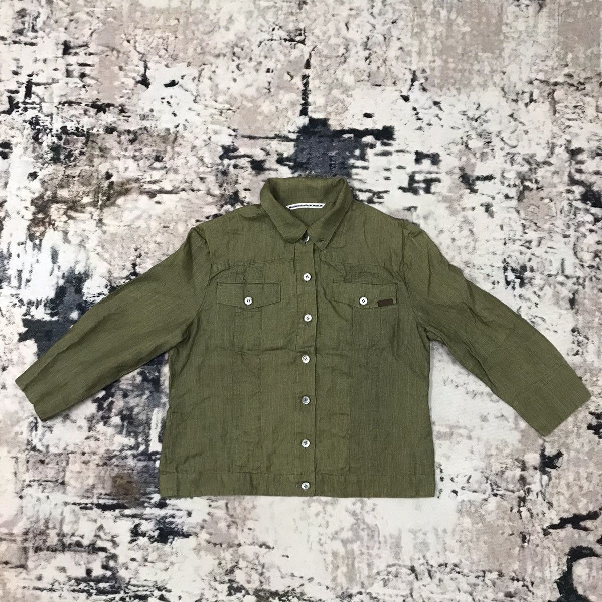 Japanese Brand × Mademoiselle Non Non × Vintage Madmoiselle Non Non Pocketed Button Up Colared Neck Denimtop Size S / US 4 / IT 40 - 1 Thumbnail