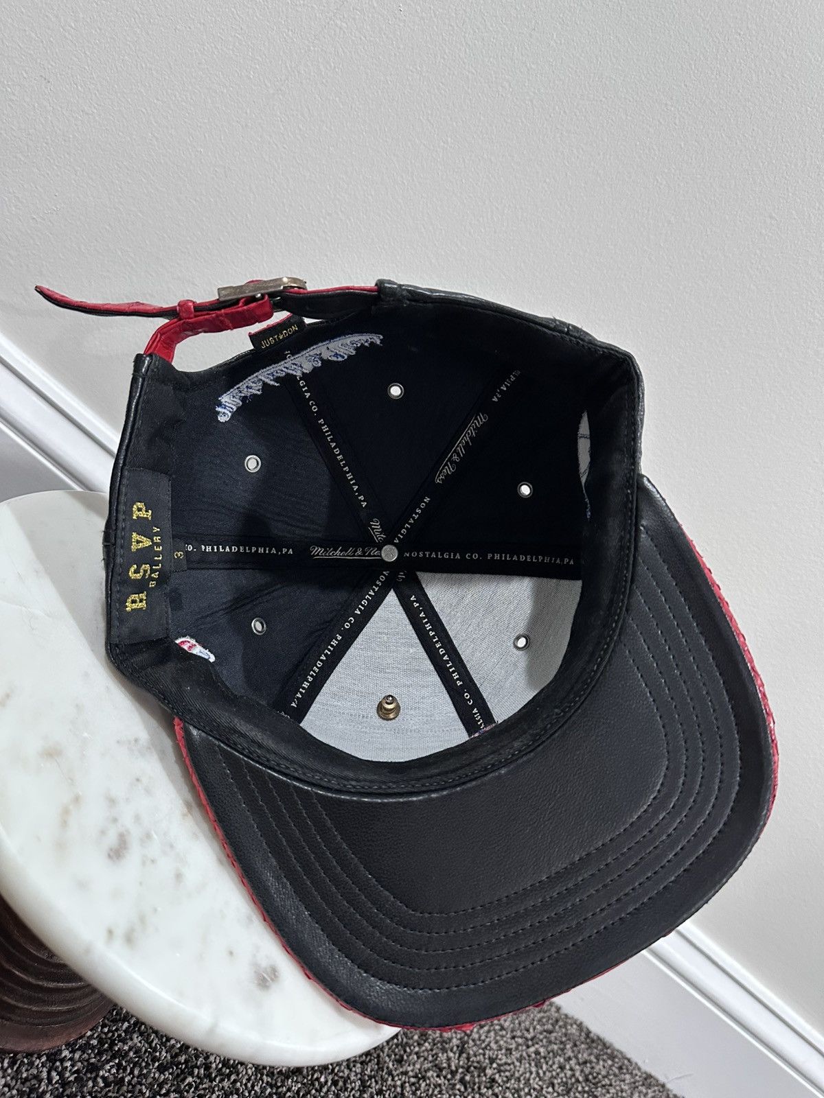 Just Don Just Don x Mitchell & Ness NBA Baltimore Bullets Leather Hat Size ONE SIZE - 6 Thumbnail
