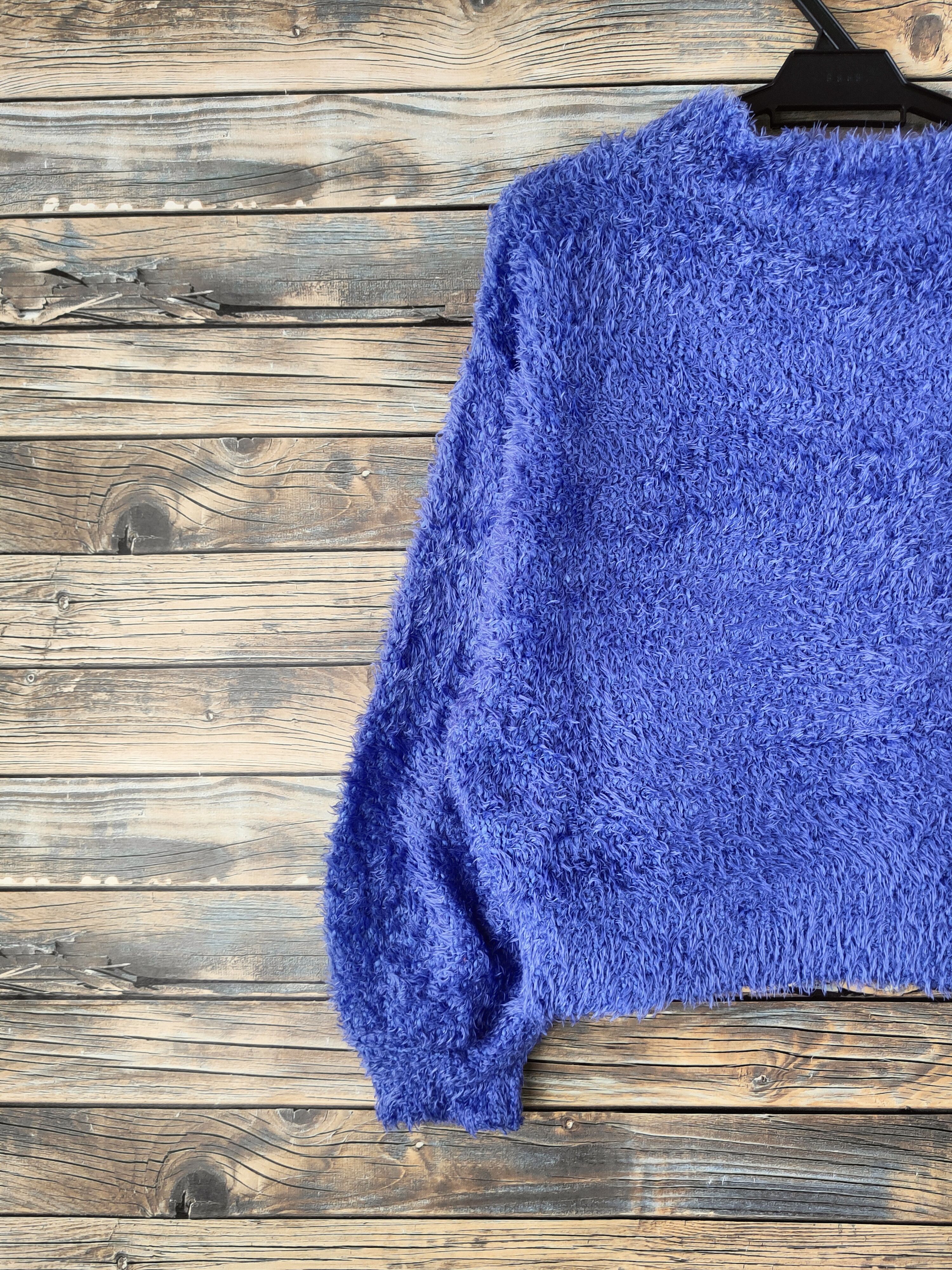 Japanese Brand DL Earth Music&Ecology Purple Fur Mohair Knitwear #46-999 Size L / US 10 / IT 46 - 8 Thumbnail