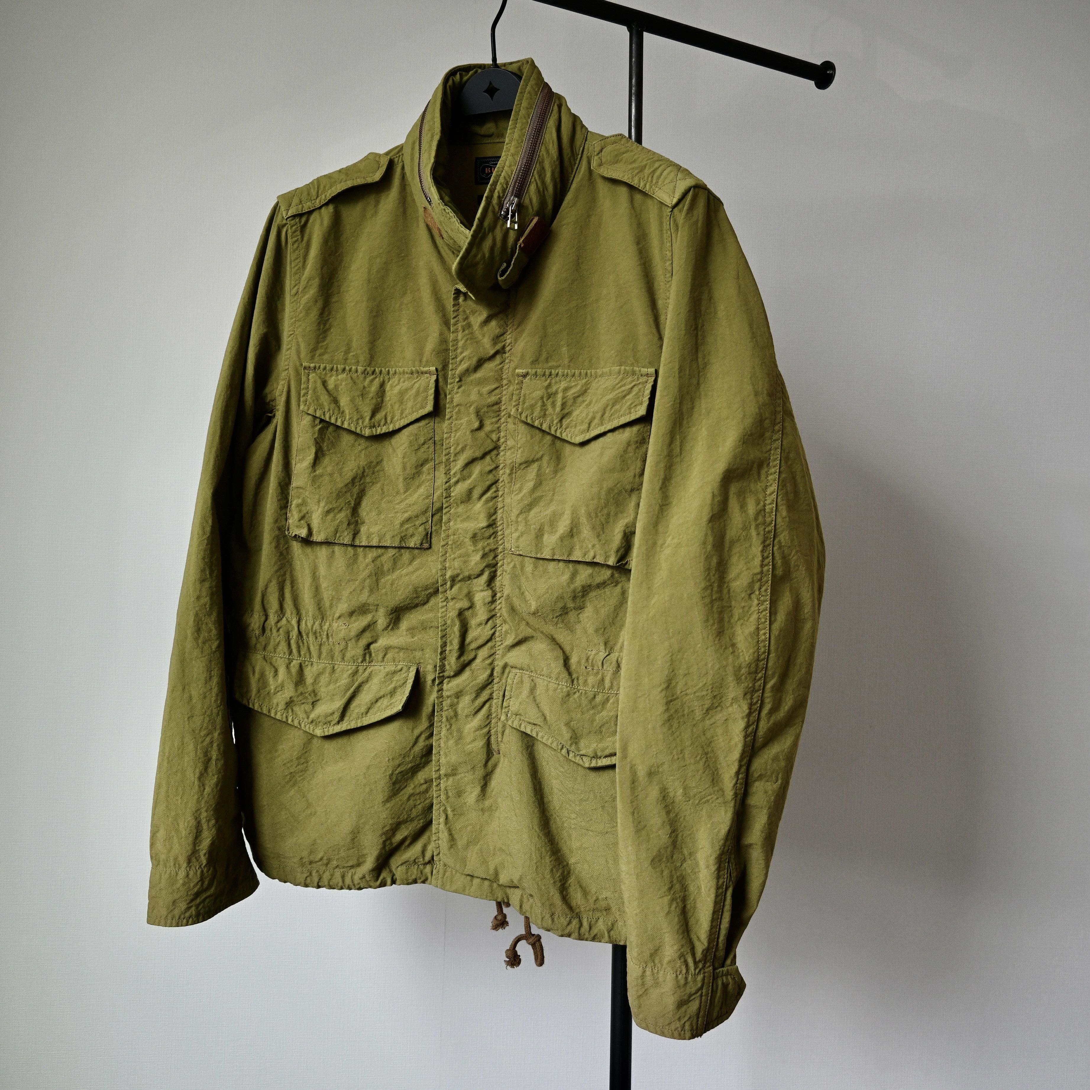 Beams Plus BEAMS Plus nylon shell M/65 type jacket, yellow olive Size US M / EU 48-50 / 2 - 1 Thumbnail