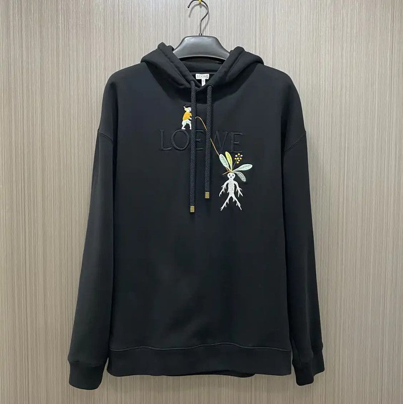 Loewe Loewe Black Cotton Men's Hoodie 0089 Size US M / EU 48-50 / 2 - 1 Thumbnail