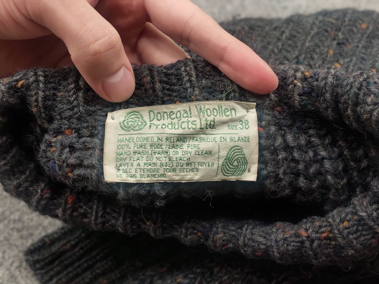 Aran Crafts Vintage 80's Donegal Woollen Knit Wool Sweater Fisherman Size US S / EU 44-46 / 1 - 11 Thumbnail