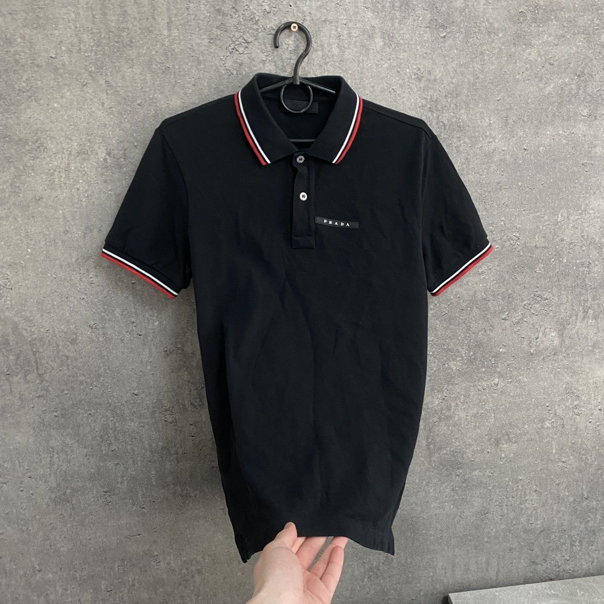Prada Vintage Prada Red Tab Polo T-Shirt Size US S / EU 44-46 / 1 - 2 Thumbnail