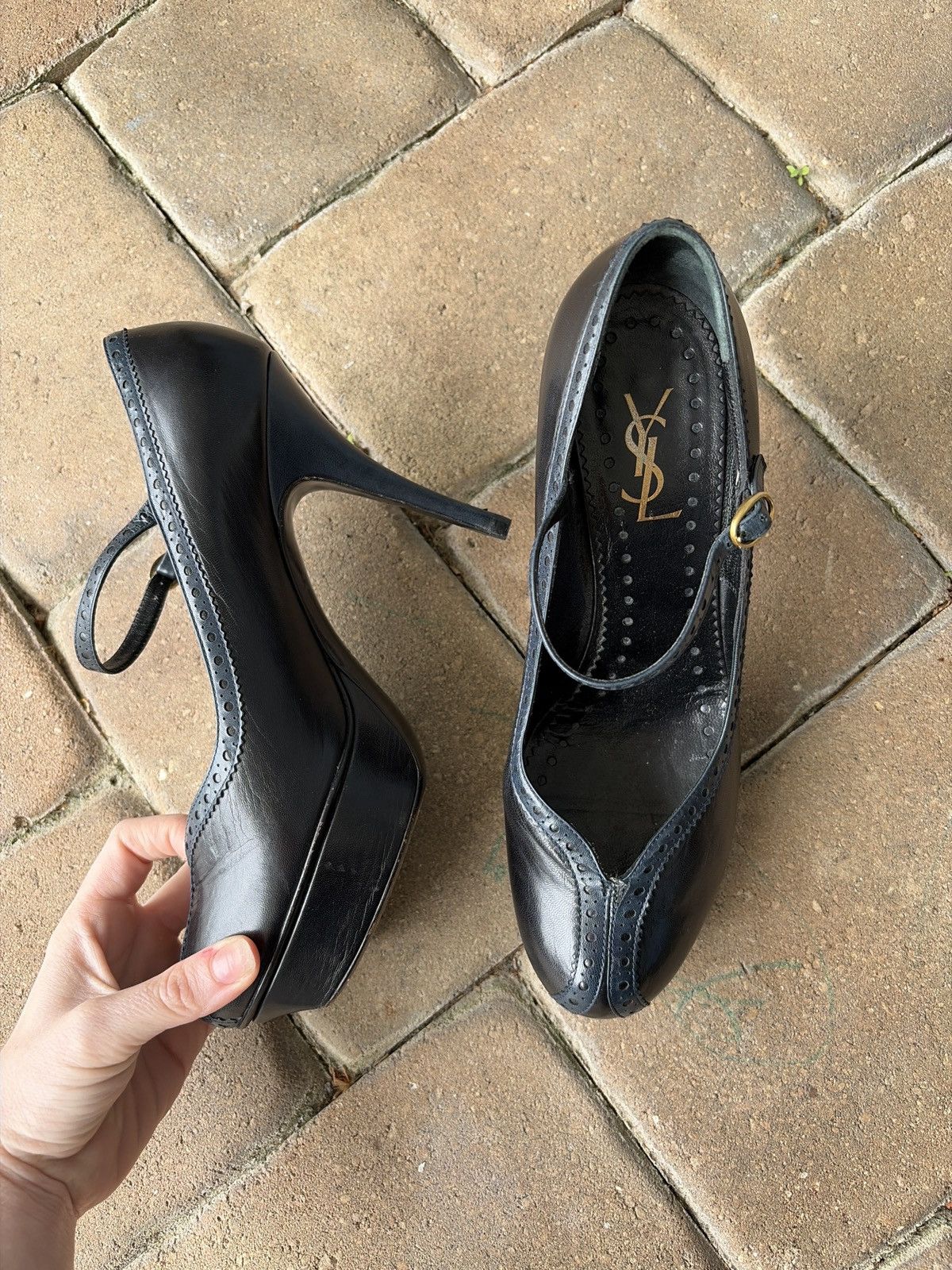 Yves Saint Laurent 2000s YSL Mary Jane Stiletto Pumps Size US 8.5 / IT 38.5 - 1 Thumbnail
