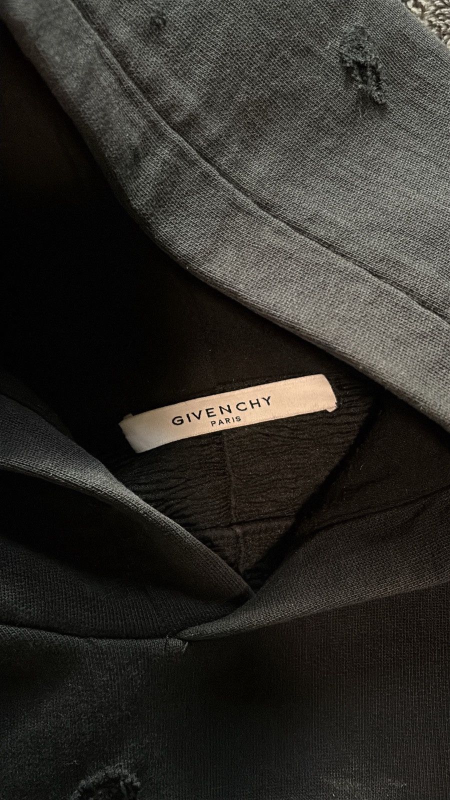 Givenchy Givenchy Black Distressed Hoodie Size US XS / EU 42 / 0 - 2 Thumbnail