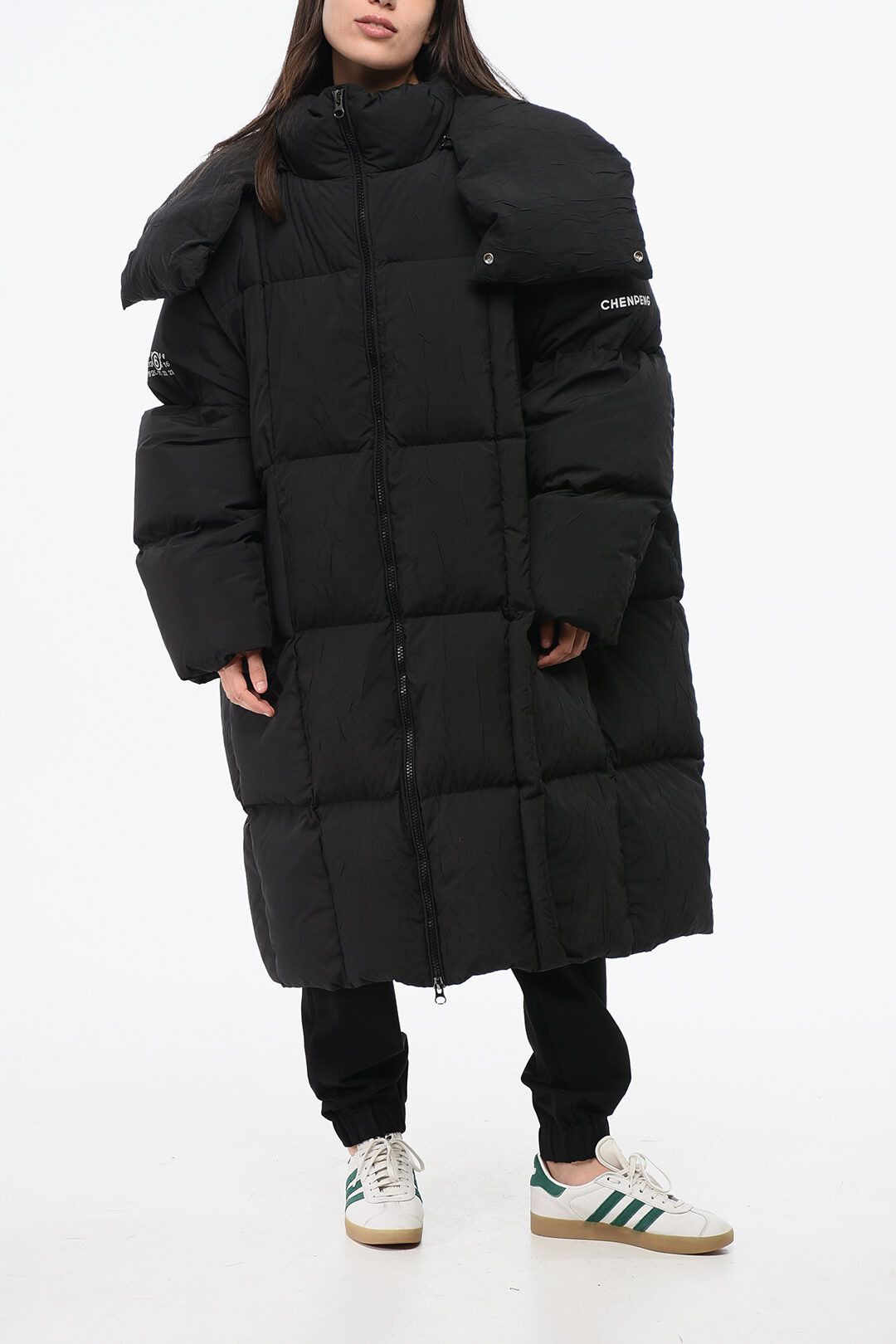 Maison Margiela og1mm0825 Quilted Maxi Down Jacket in Black Size L / US 10 / IT 46 - 1 Thumbnail
