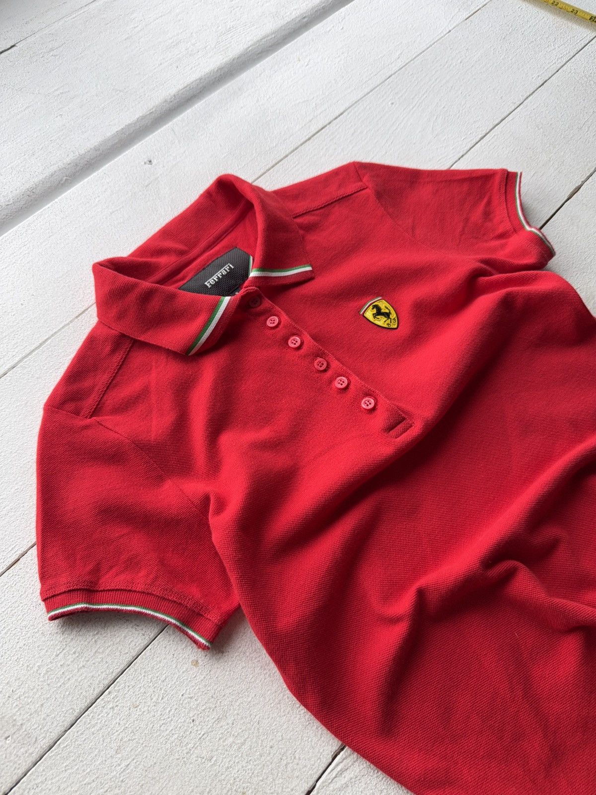 Ferrari × Vintage Ferrari Red Polo Shirt S Official Scuderia Italy Racing Size S / US 4 / IT 40 - 2 Thumbnail