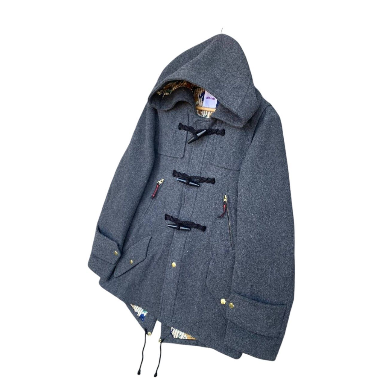 Ne-Net Né-net Issey Miyake Japan Designer Wool Toggle Duffle Coat Size US M / EU 48-50 / 2 - 5 Thumbnail