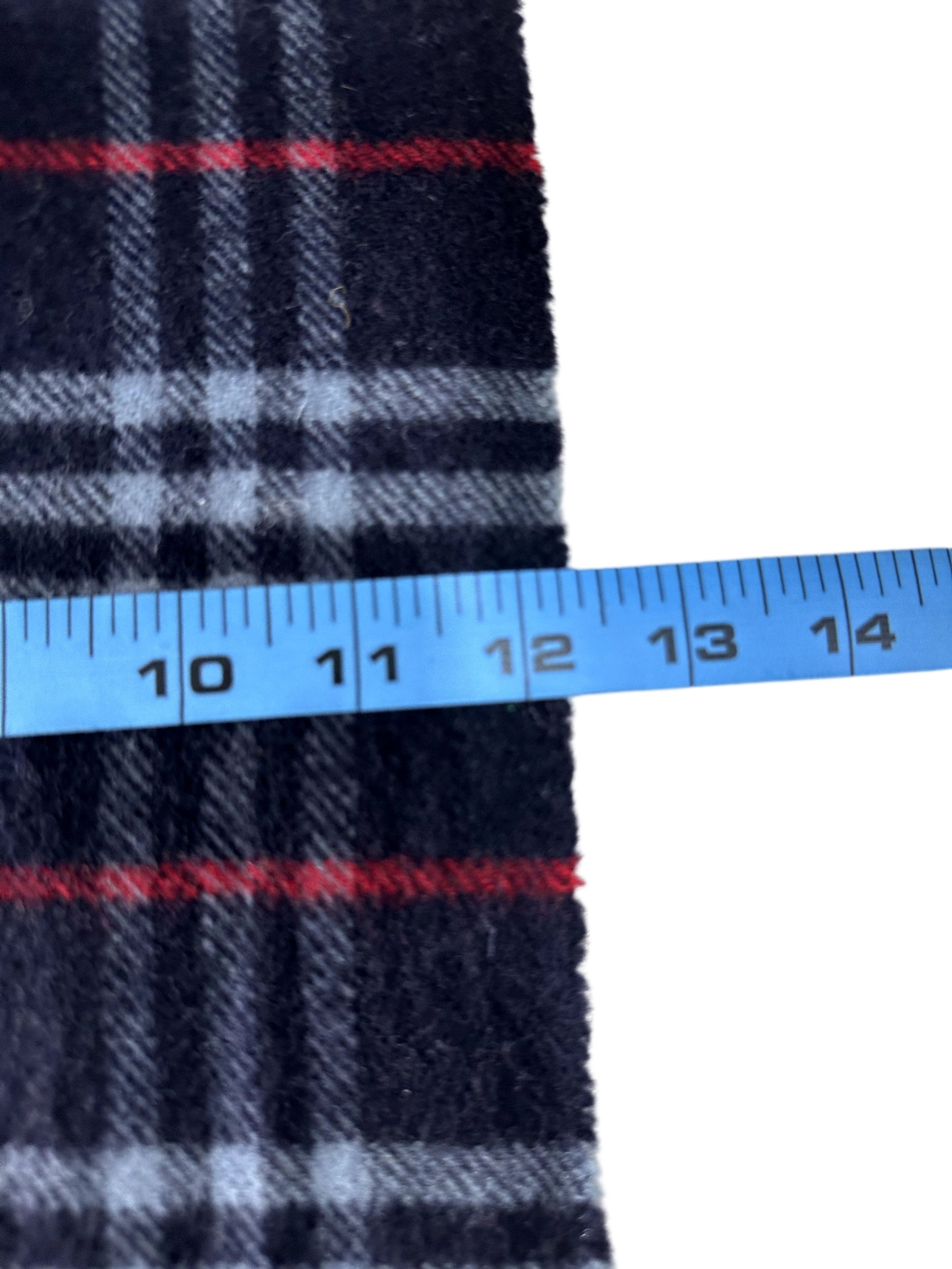 Burberry Burberrys Check Scarf N Blue 100% Lambswool Unisex Scarf Size ONE SIZE - 7 Thumbnail