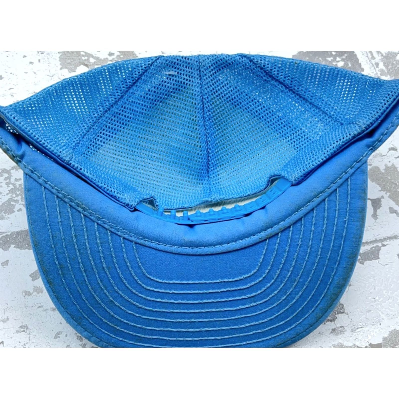 Vintage Vintage Trucker Hat Cap SnapBack Puffy Print 4x4 Truck Off Road 90s High Dome Cap Blue San Sun Mens One Size Adjustable Mesh Back Twill Polyester Hat Size ONE SIZE - 6 Thumbnail