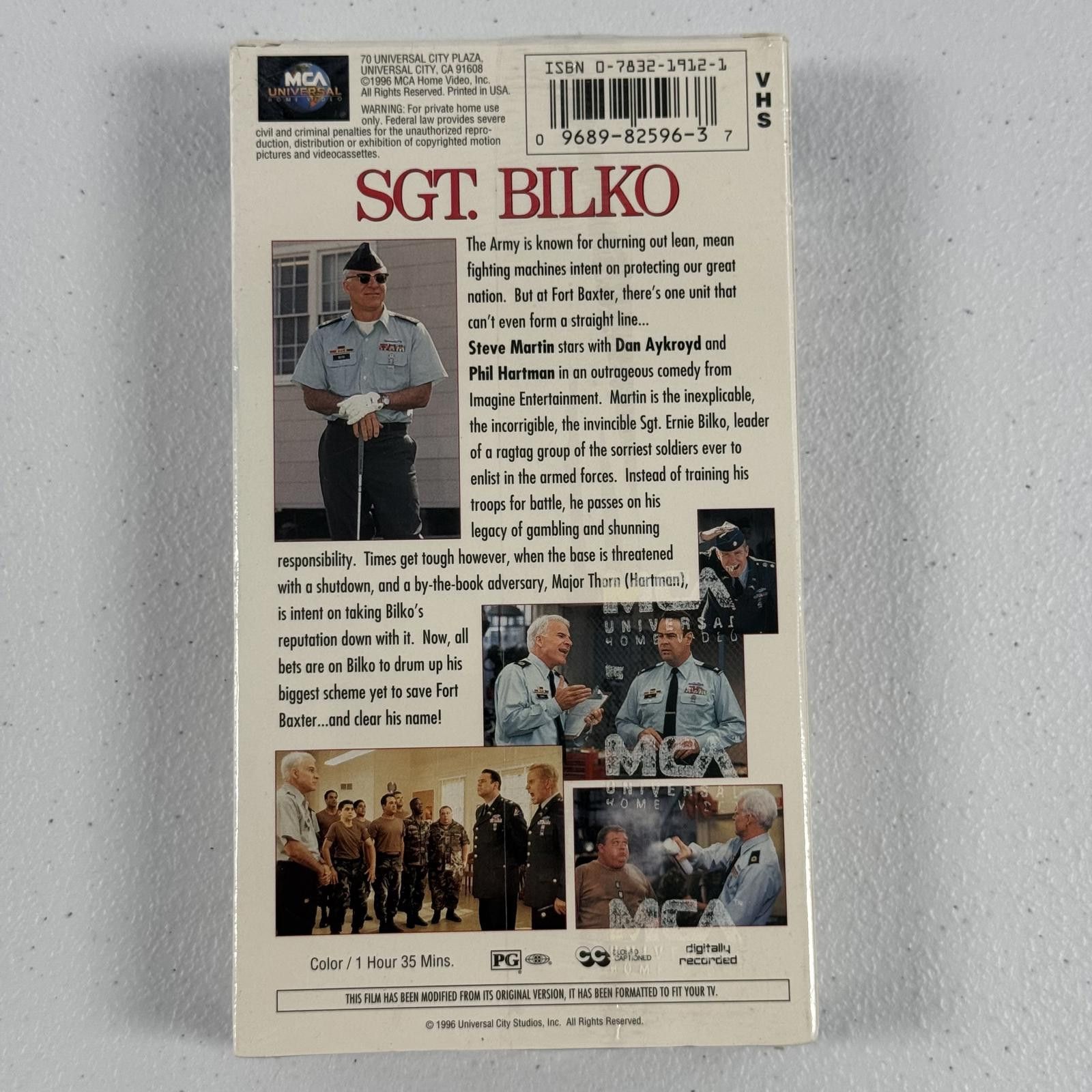 Designer SGT. BILKO VHS 1996 Steve Martin DS SEALED MCA Watermarks Size ONE SIZE - 2 Thumbnail