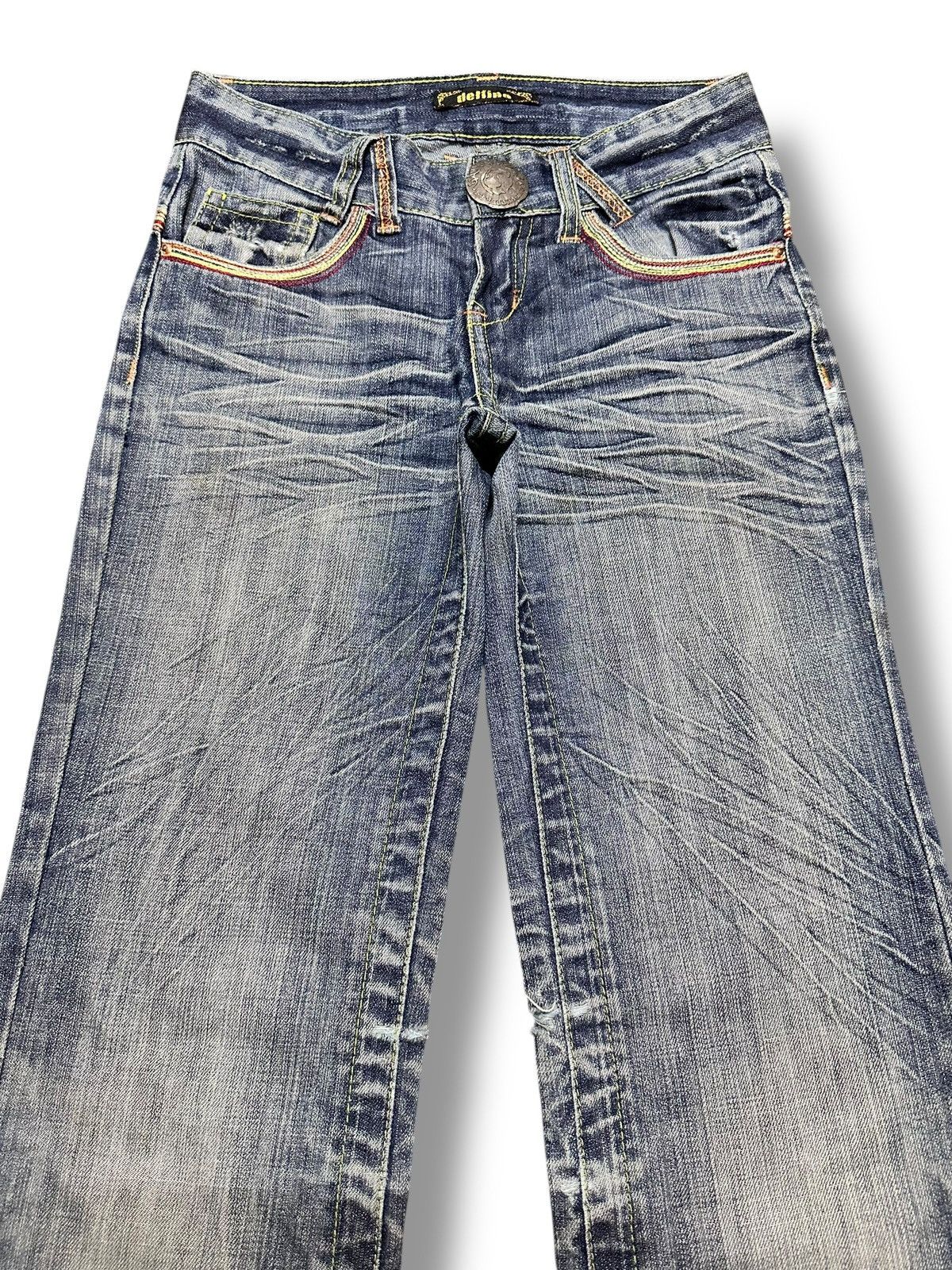 Japanese Brand Red Pepper Distressed Wideleg Bootcut Style Thunder Wash Size US 28 / EU 44 - 3 Thumbnail
