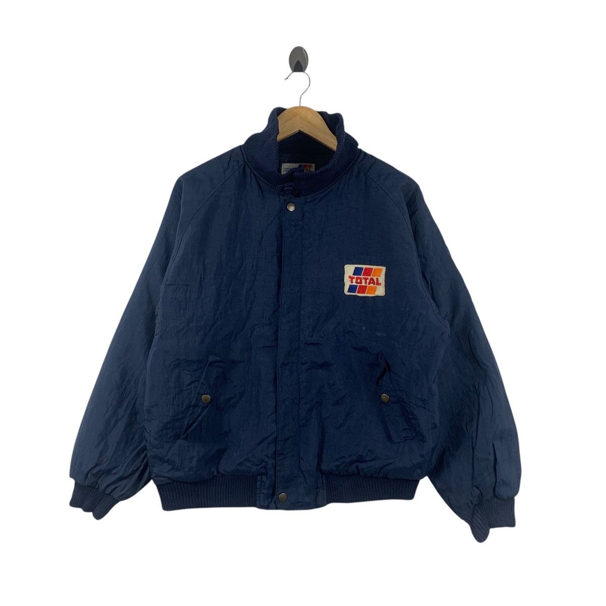 Vintage Vintage 80’ TOTAL LUBRICANTS MOTOR Oil Racing Bomber Jacket Size US XL / EU 56 / 4 - 1 Thumbnail