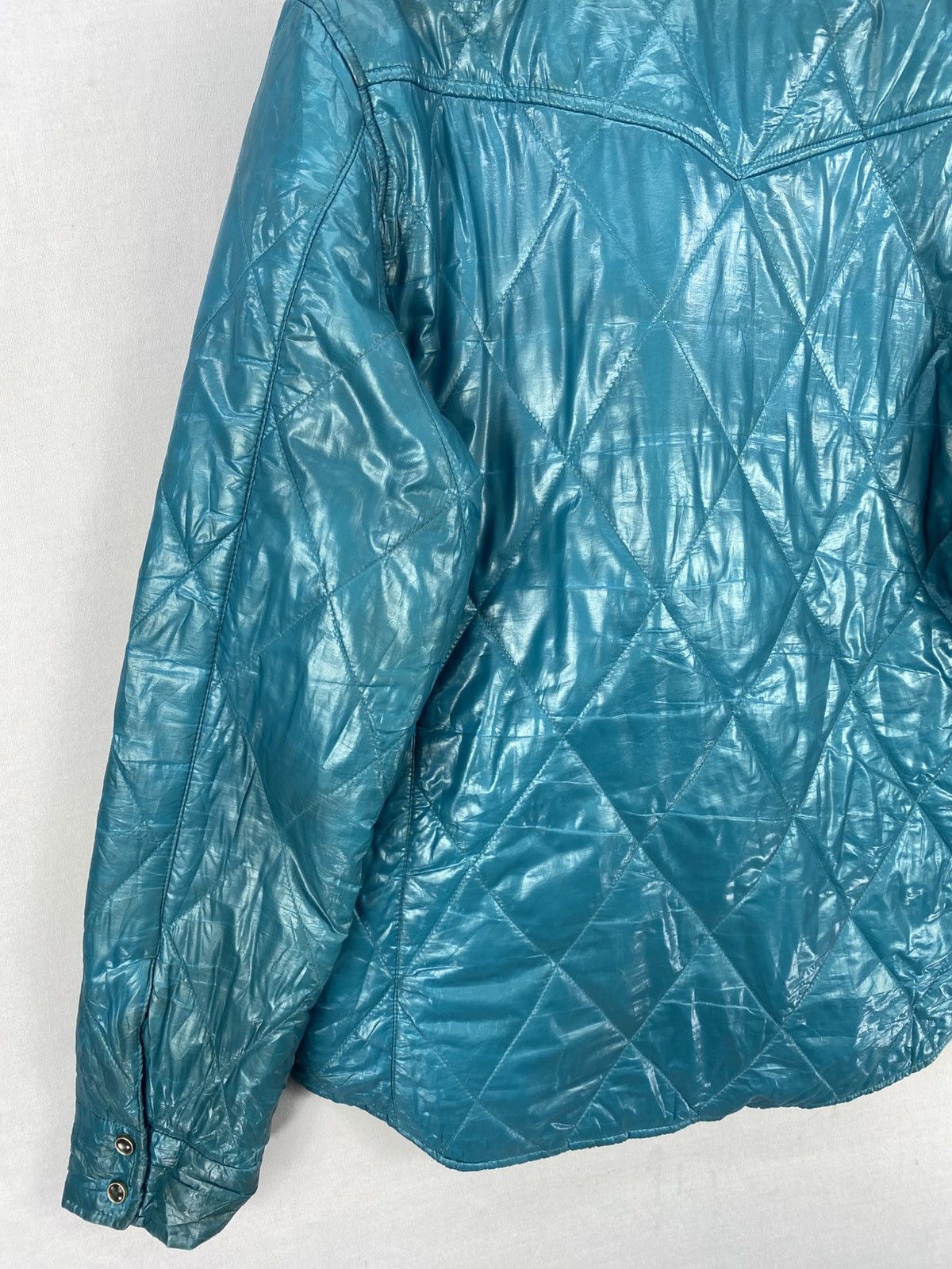 Wrangler Vintage Wrangler Green Boro Usa Quilted Nylon Jacket Size S / US 4 / IT 40 - 6 Thumbnail