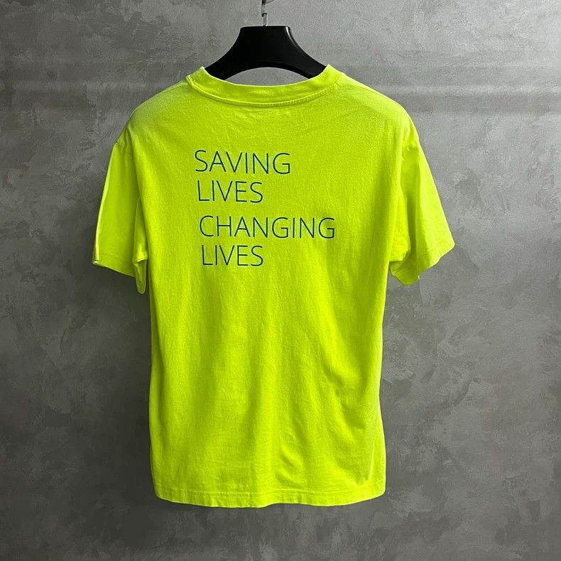 Balenciaga Balenciaga Fluorescent Yellow Round Neck Short Sleeve T-Sh Size US XS / EU 42 / 0 - 2 Thumbnail