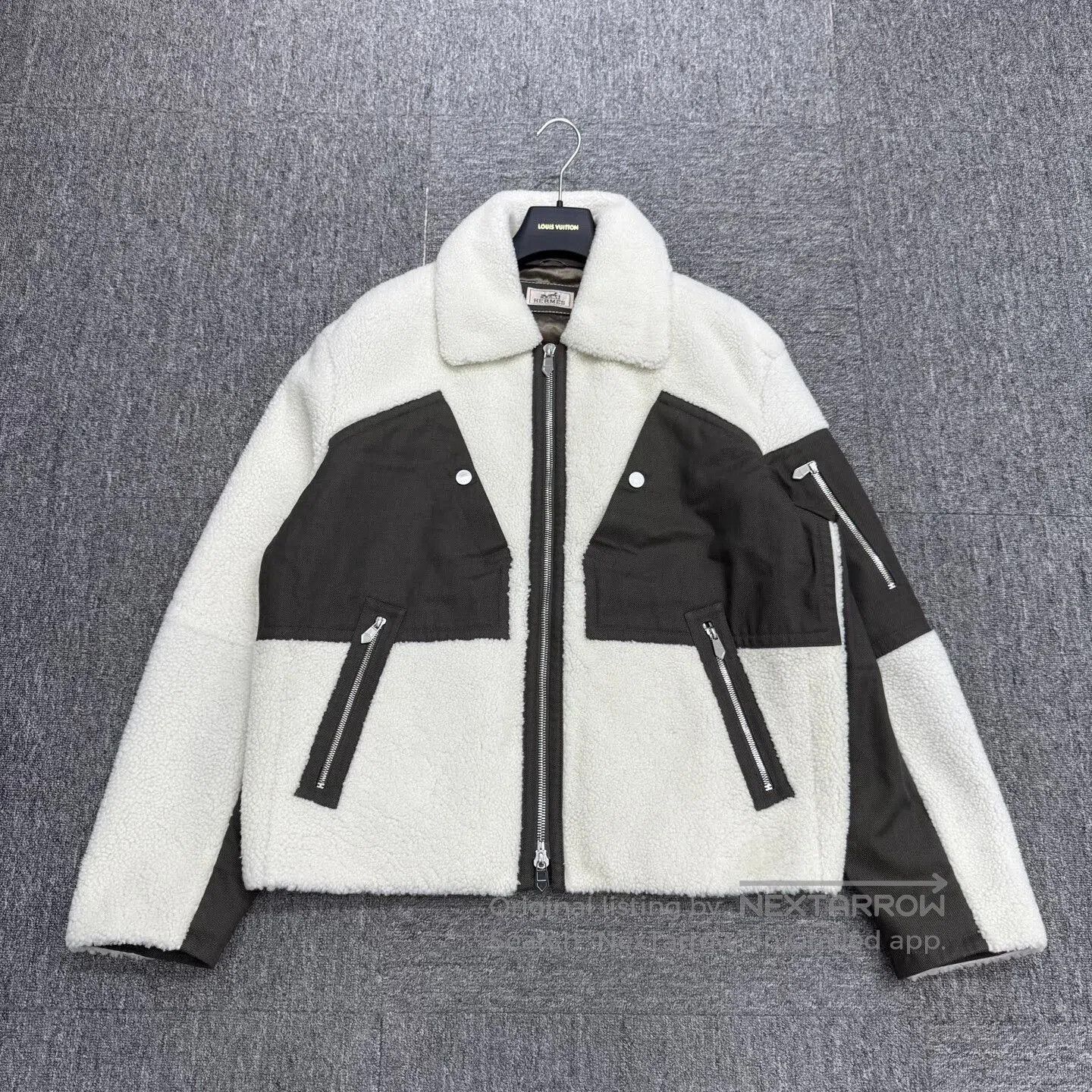 Hermes Hermes Shearling Jacket in Black and White. Size US L / EU 52-54 / 3 - 1 Thumbnail