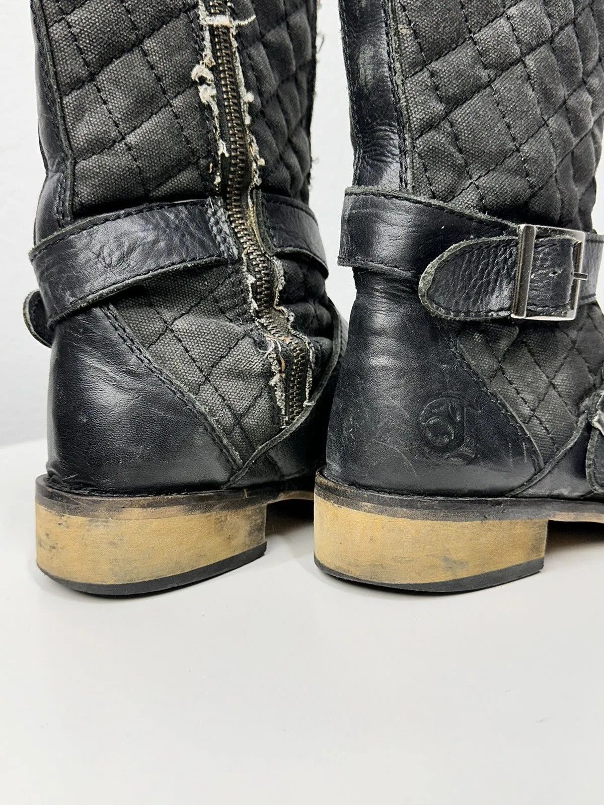 A.S.98 WOW😻Vintage Leather Black Boots Heidi Silmane As98 Style Size US 8 / IT 38 - 9 Thumbnail