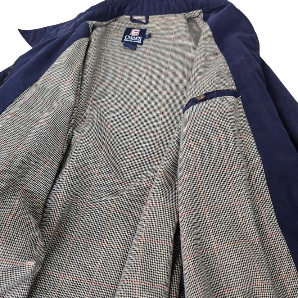 Chaps × Ralph Lauren × Vintage Ralph Lauren Chaps Bomber Jacket Houndstooth Lining Emblem Size US L / EU 52-54 / 3 - 12 Thumbnail