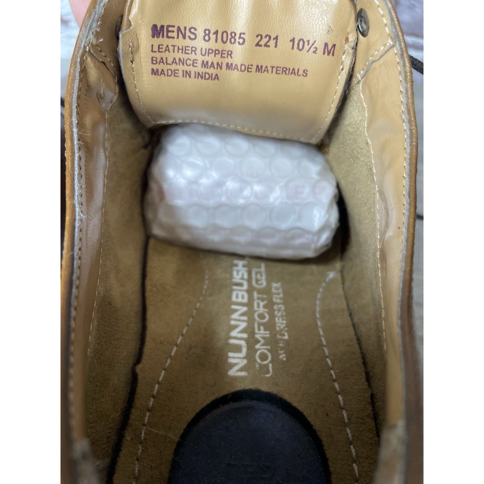 Nunn Bush Nunn Bush Mens Brown Cap Toe Comfort Gel Lace Up Shoes Size Size US 10.5 / EU 43-44 - 11 Thumbnail